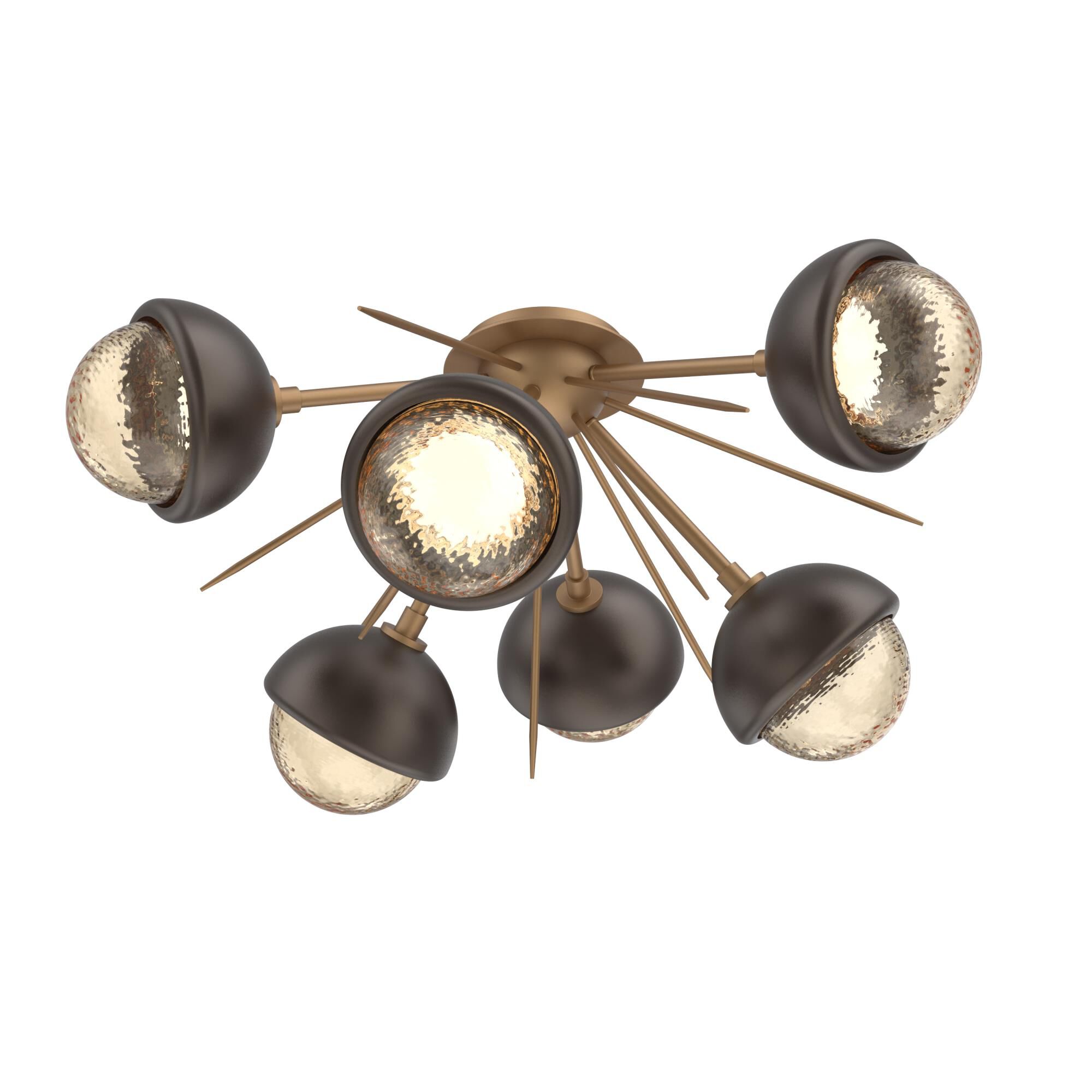 Levi Wilson Cabochon 28 Inch Semi Flush Mount by Hammerton Studio