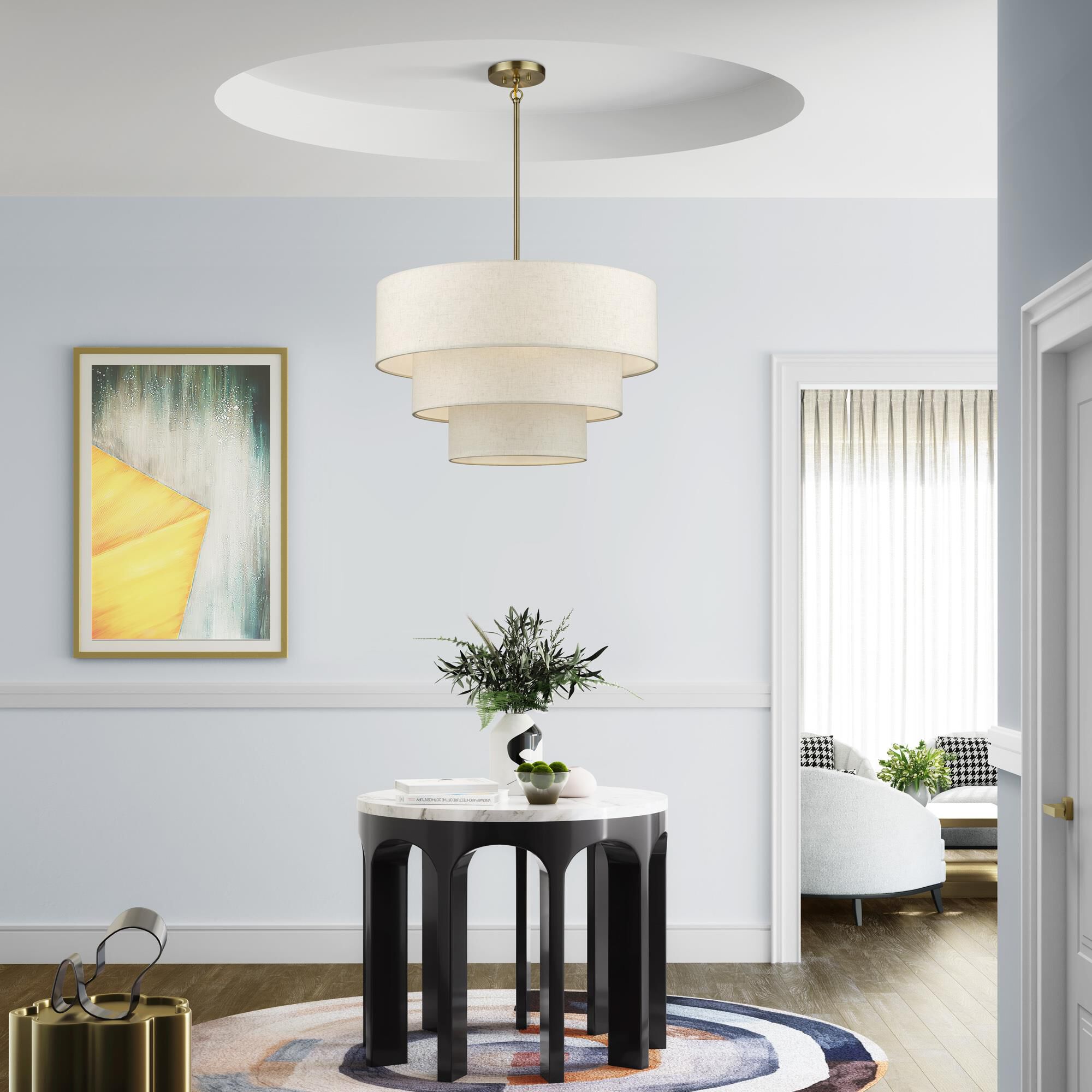 Manorwood 28 Inch Large Pendant by Livex Lighting