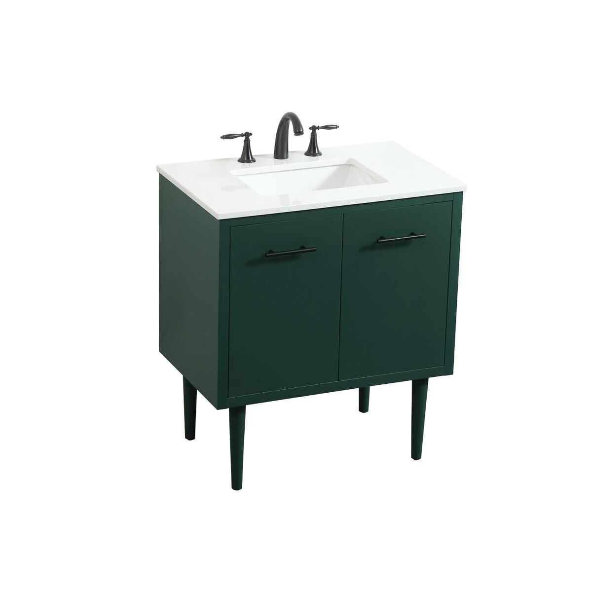 Shown in Green finish and No Backsplash accent