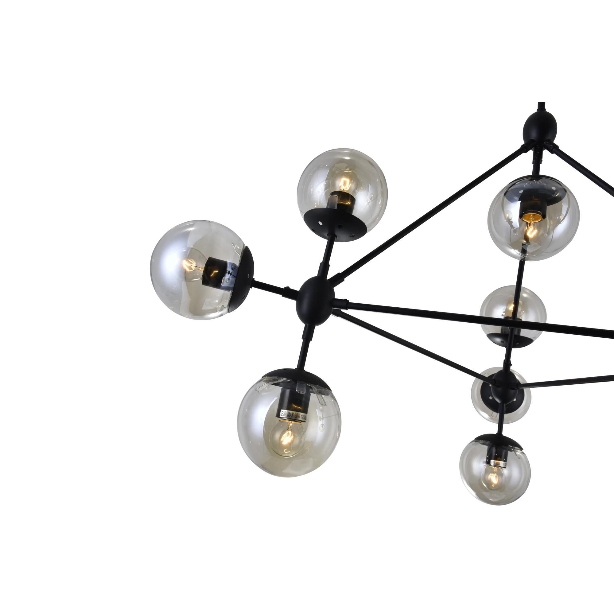 Glow 39 Inch 10 Light Chandelier by CWI Lighting