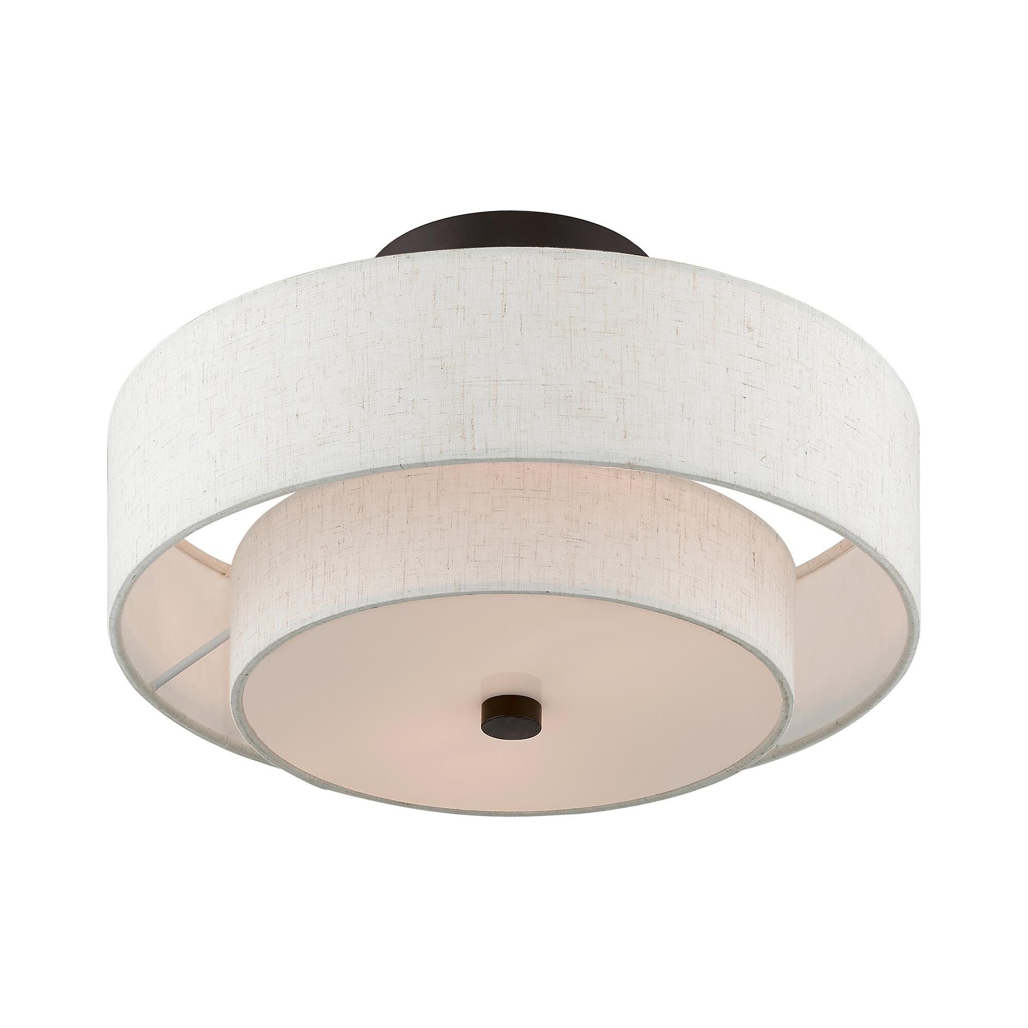 Monroe 13 Inch Semi Flush Mount by Livex Lighting