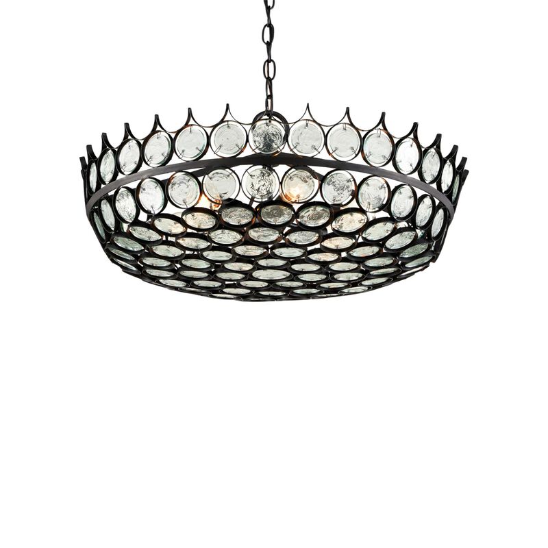 Bunny Williams Augustus 25 Inch 6 Light Chandelier by Currey and Company