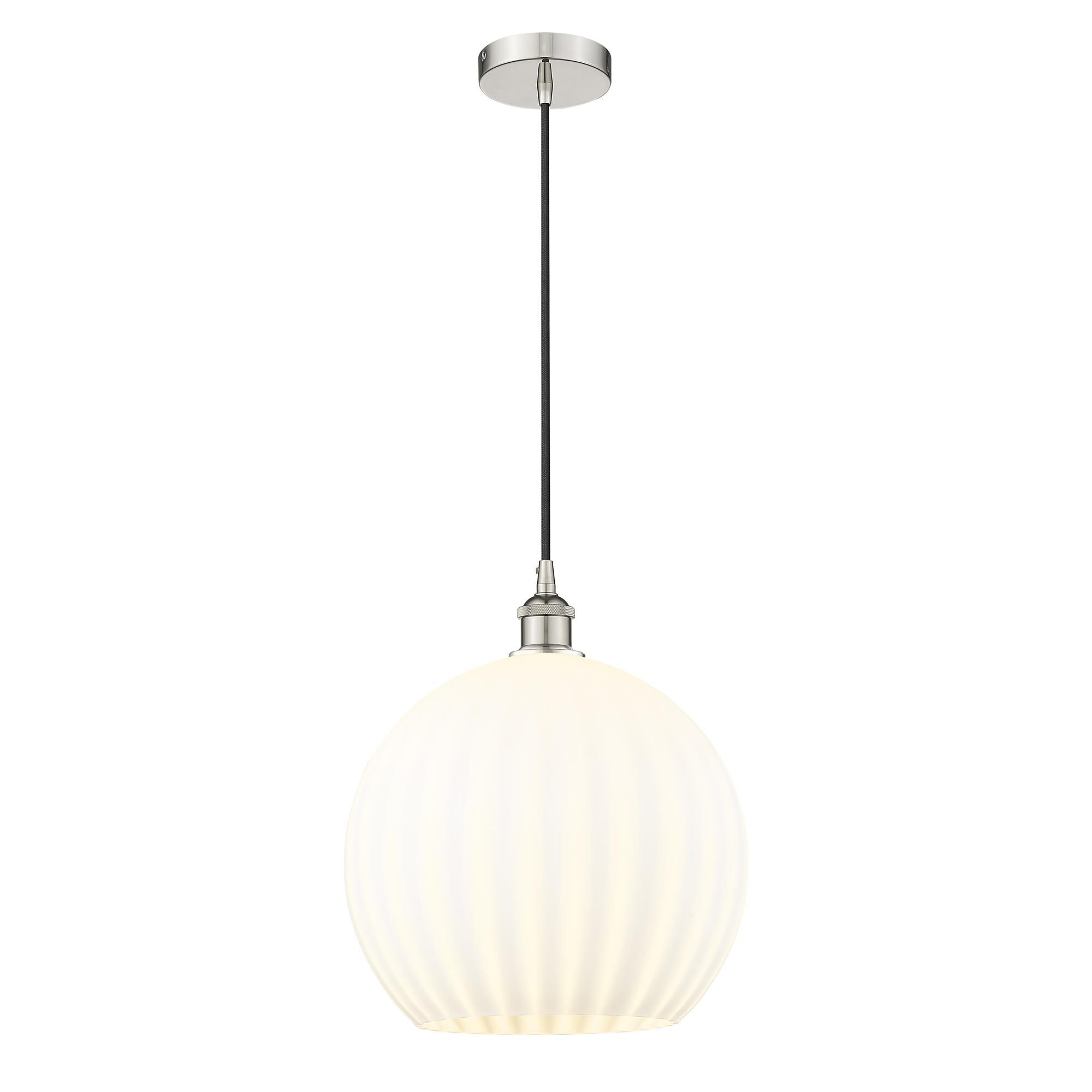 Bruno Marashlian White Venetian 14 Inch Large Pendant by Innovations Lighting
