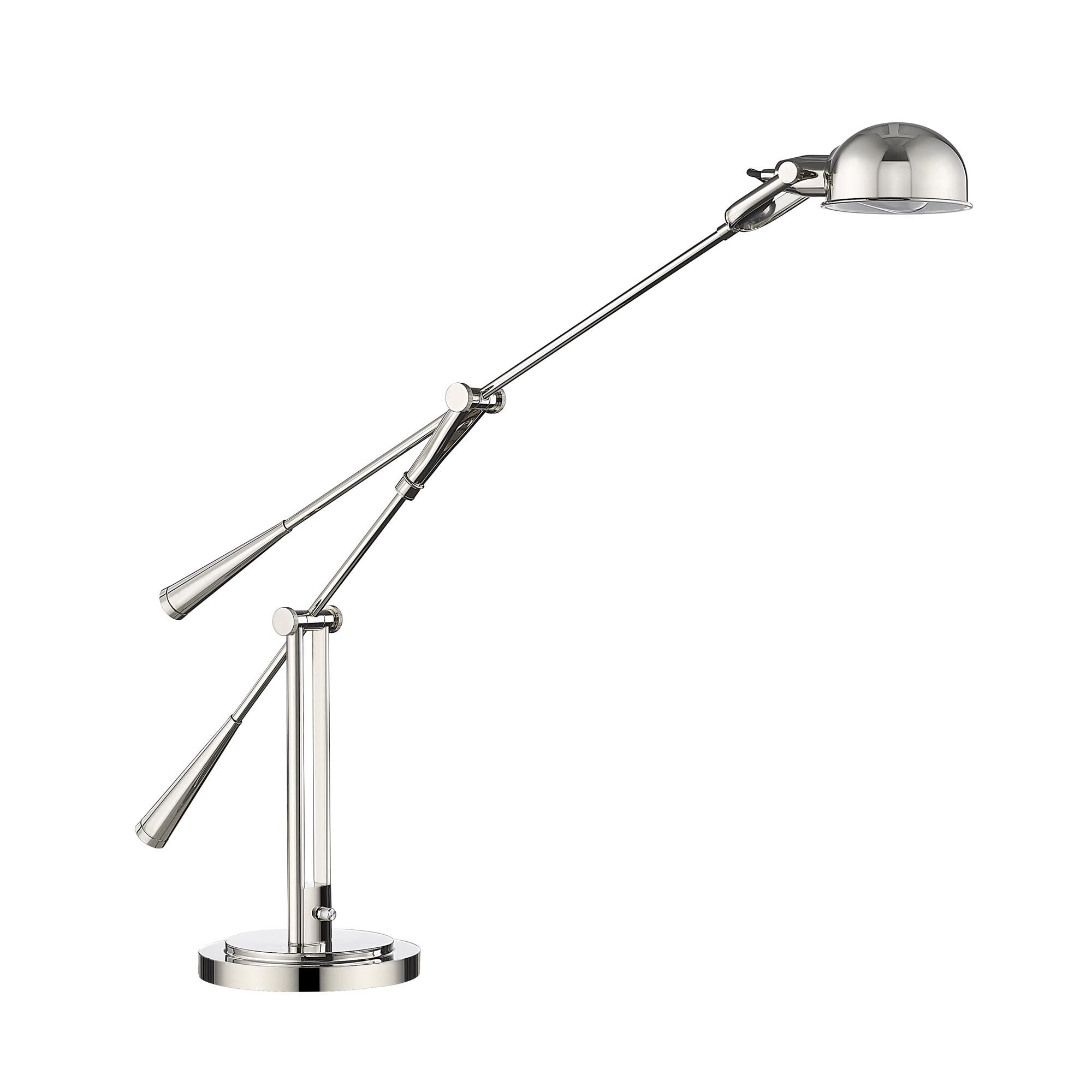 Shown in Polished Nickel finish and Polished Nickel shade