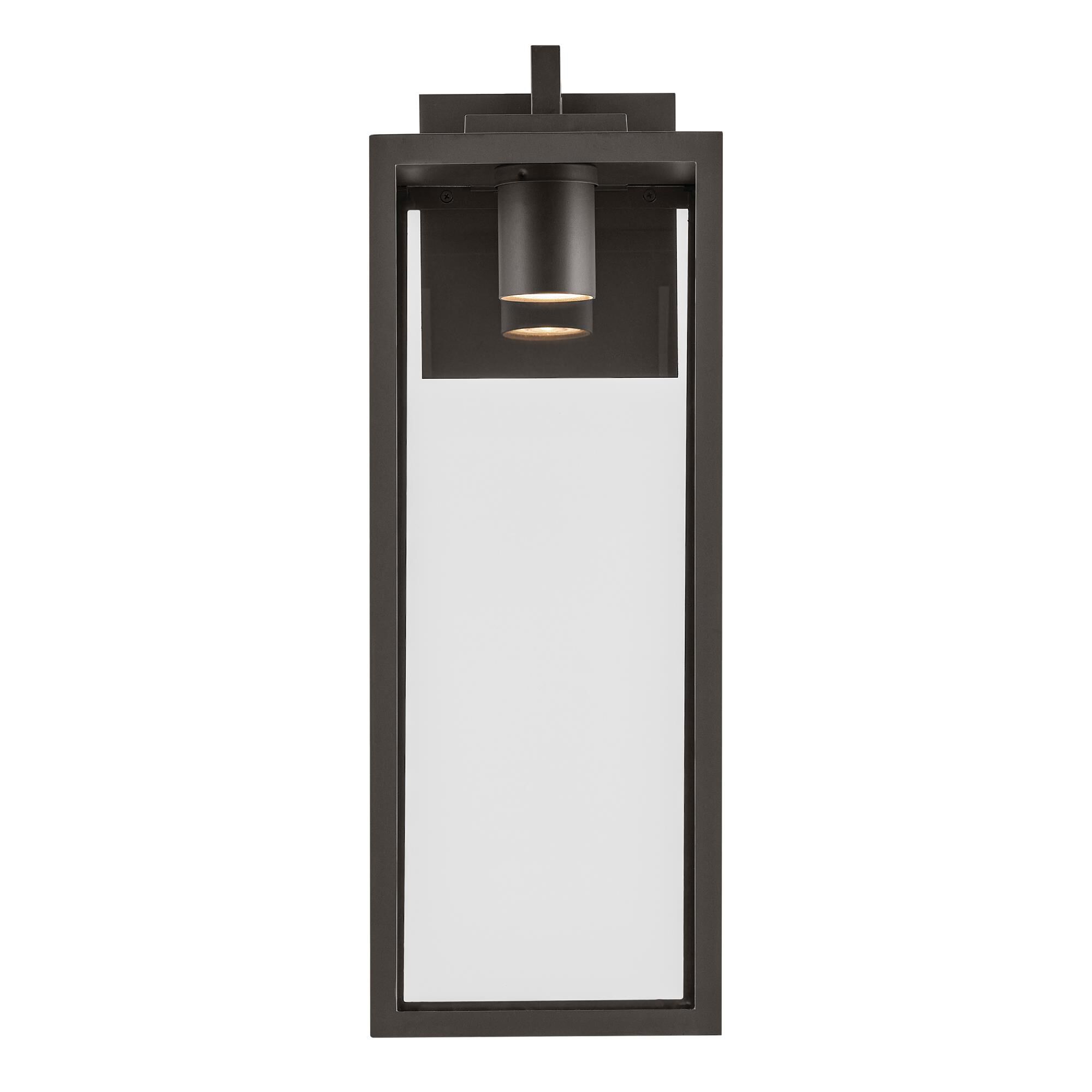 Shown in Olde Bronze finish and Clear glass and Metal shade