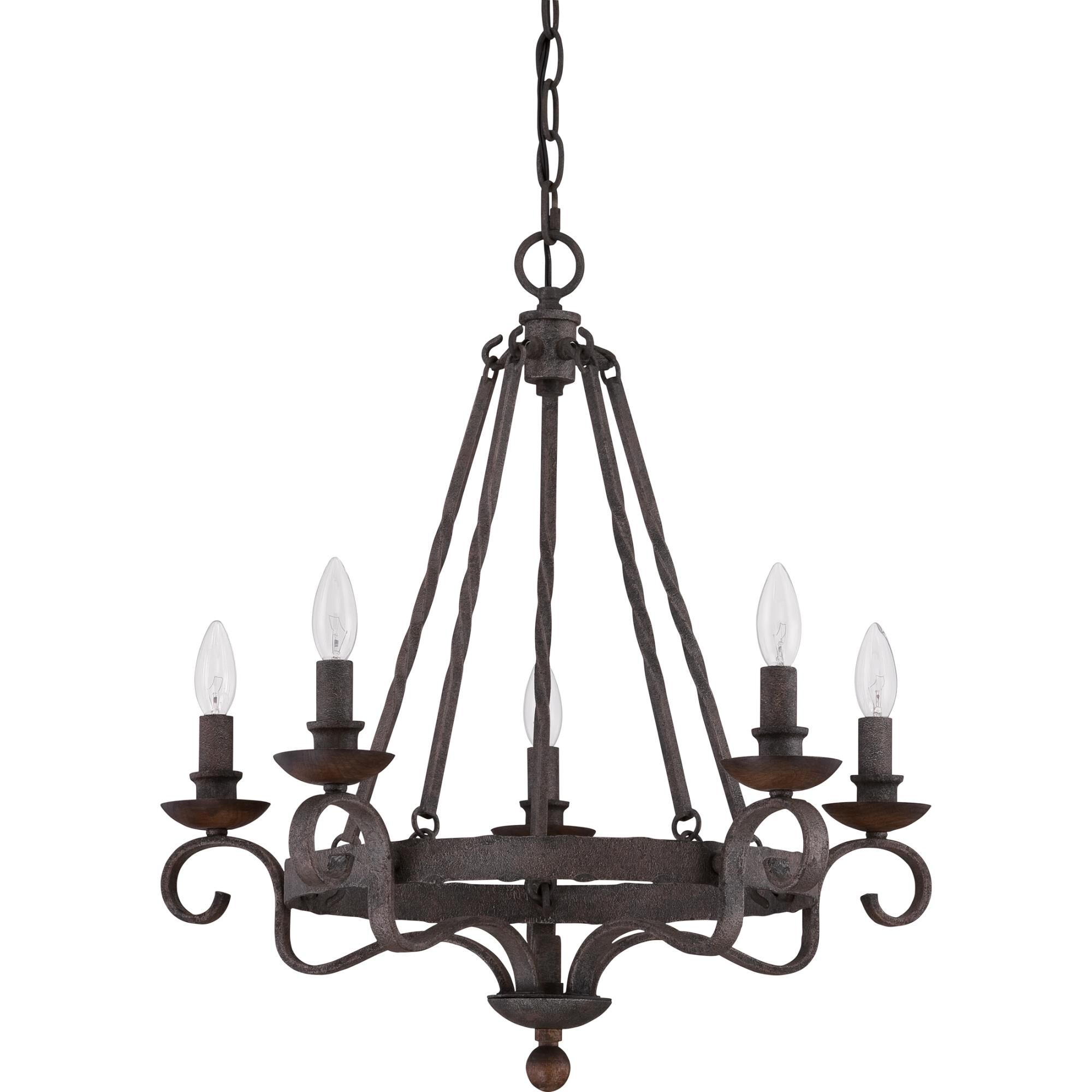 Noble 24 Inch 5 Light Chandelier by Quoizel