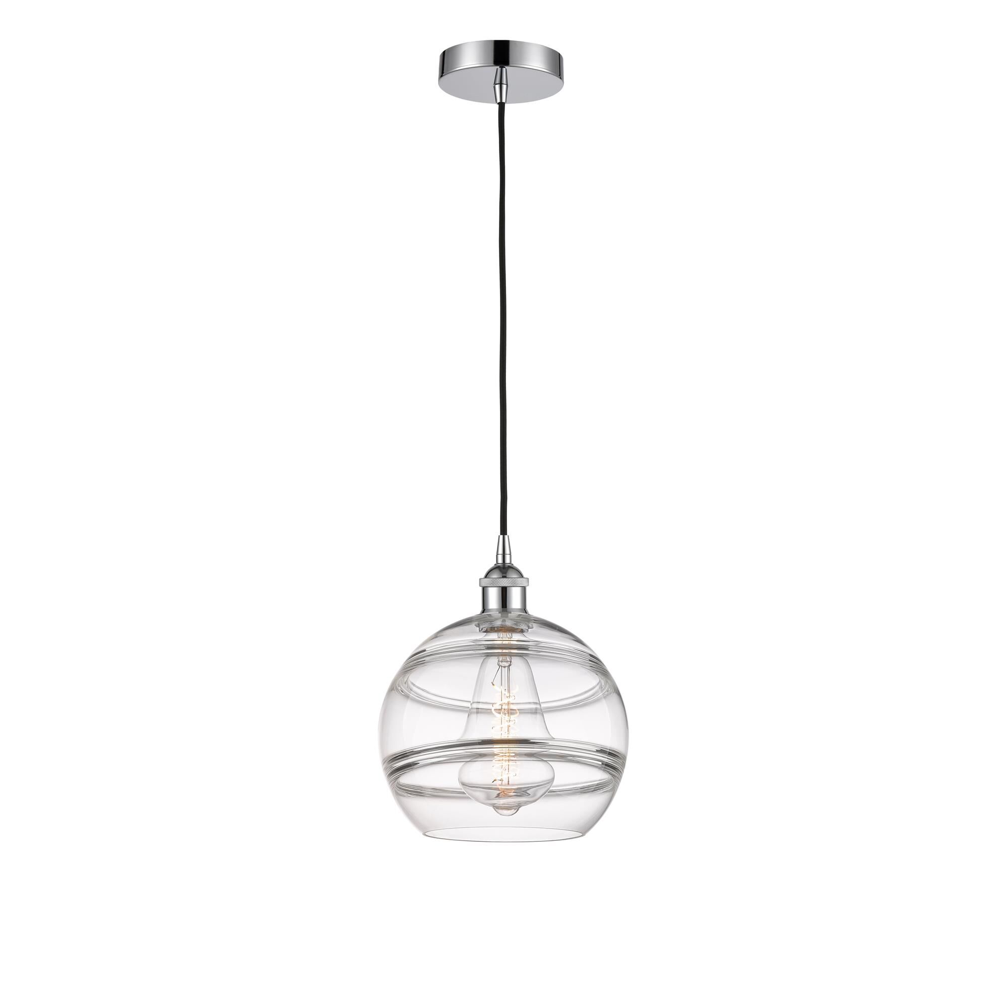 Shown in Polished Chrome finish and Clear glass