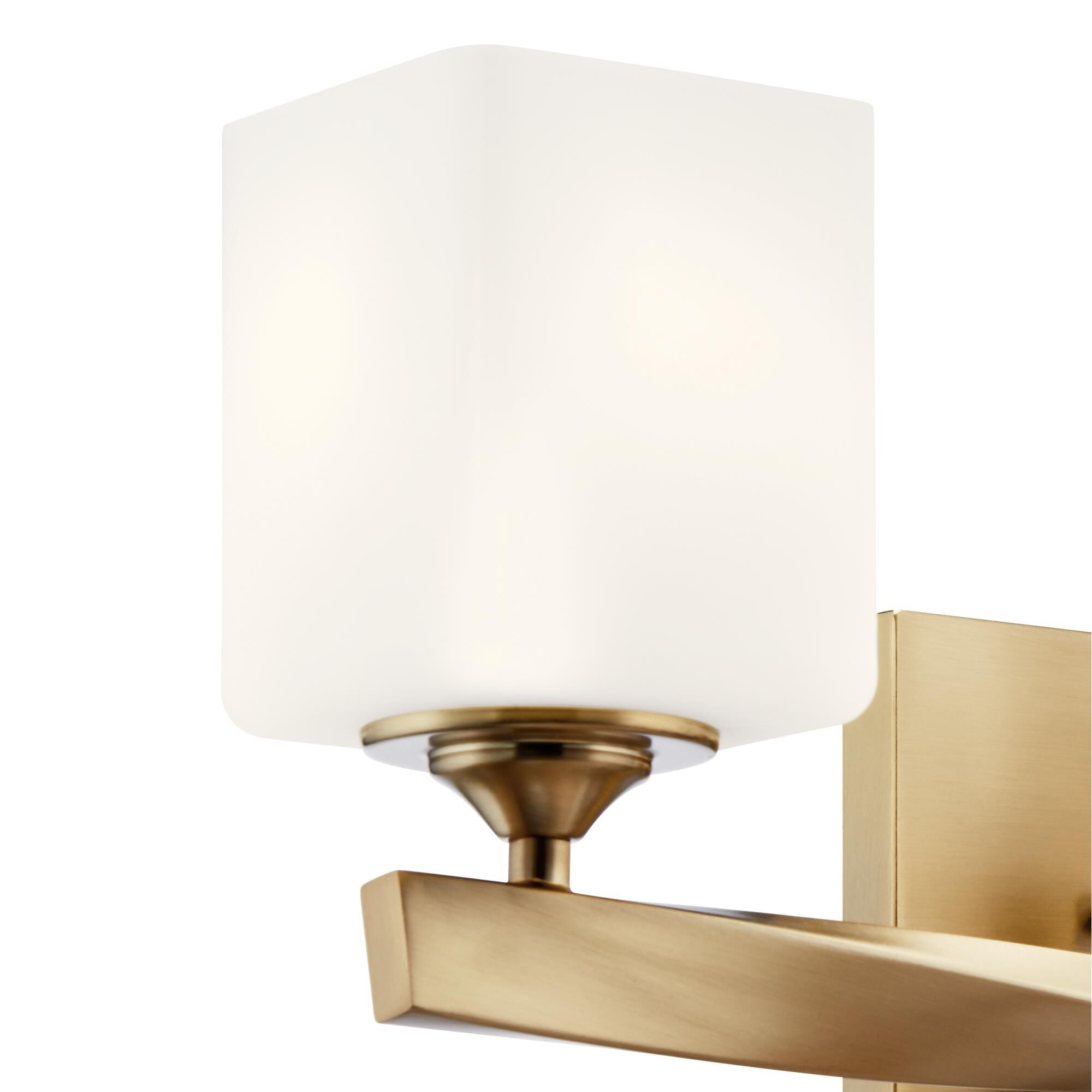 Shown in Champagne Bronze finish and Satin Etched Cased Opal glass