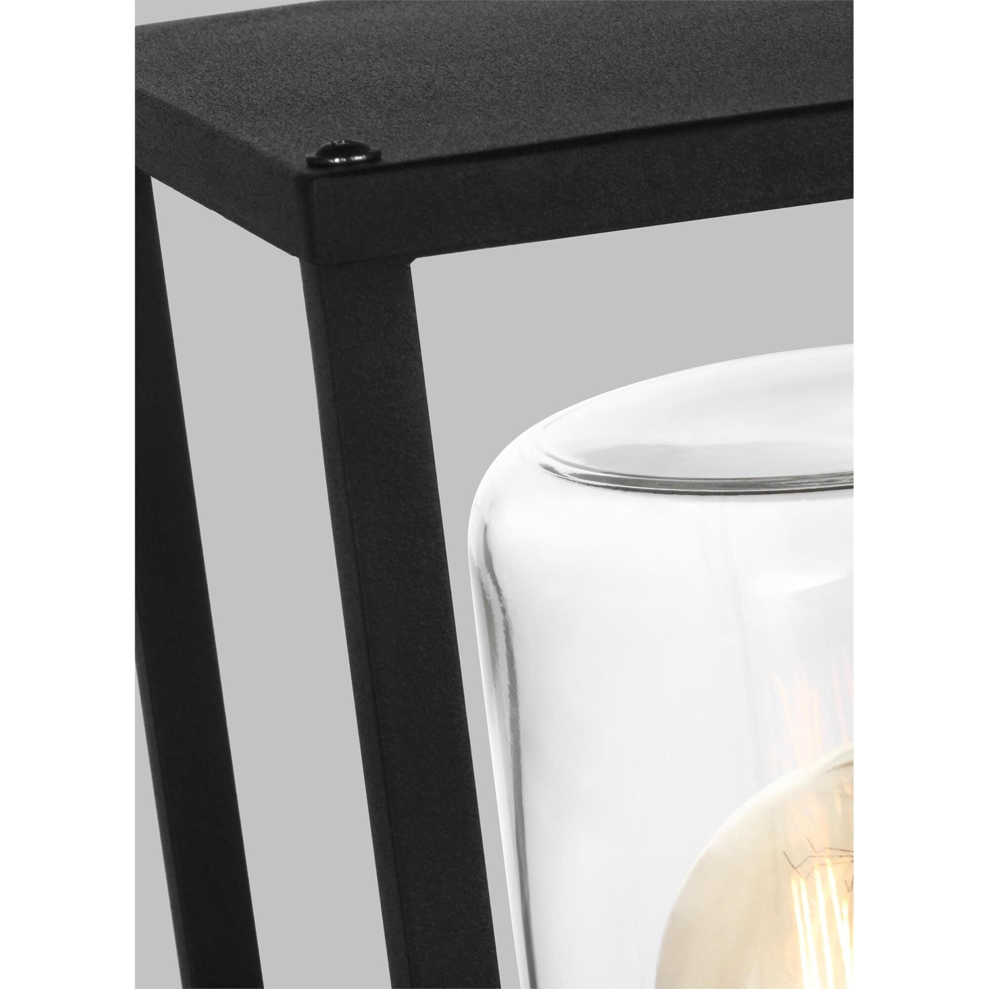 Shown in Black finish and Clear glass and Clear Glass shade