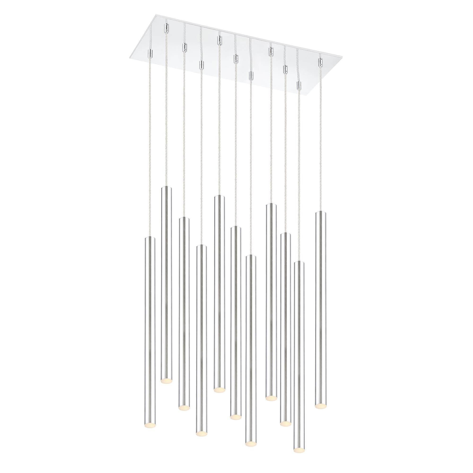 Shown in Chrome finish and Steel glass and Steel shade