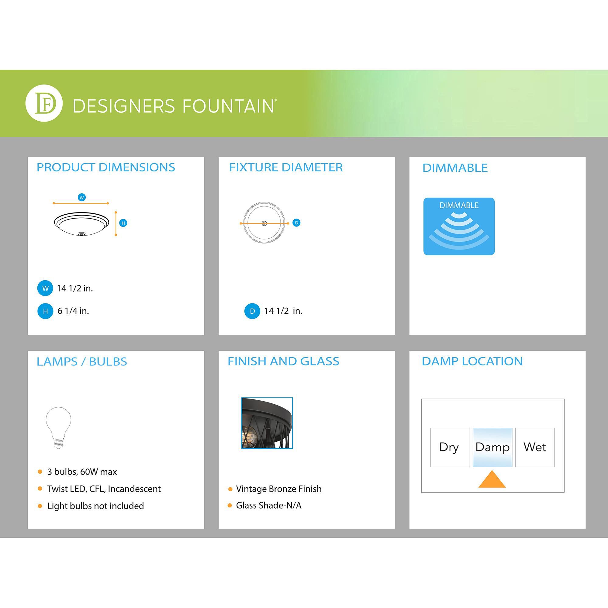 Shown in Vintage Bronze finish