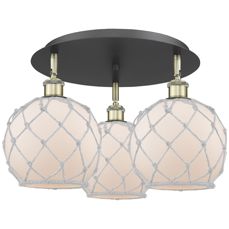 Bruno Marashlian Farmhouse Rope 20 Inch Flush Mount by Innovations Lighting