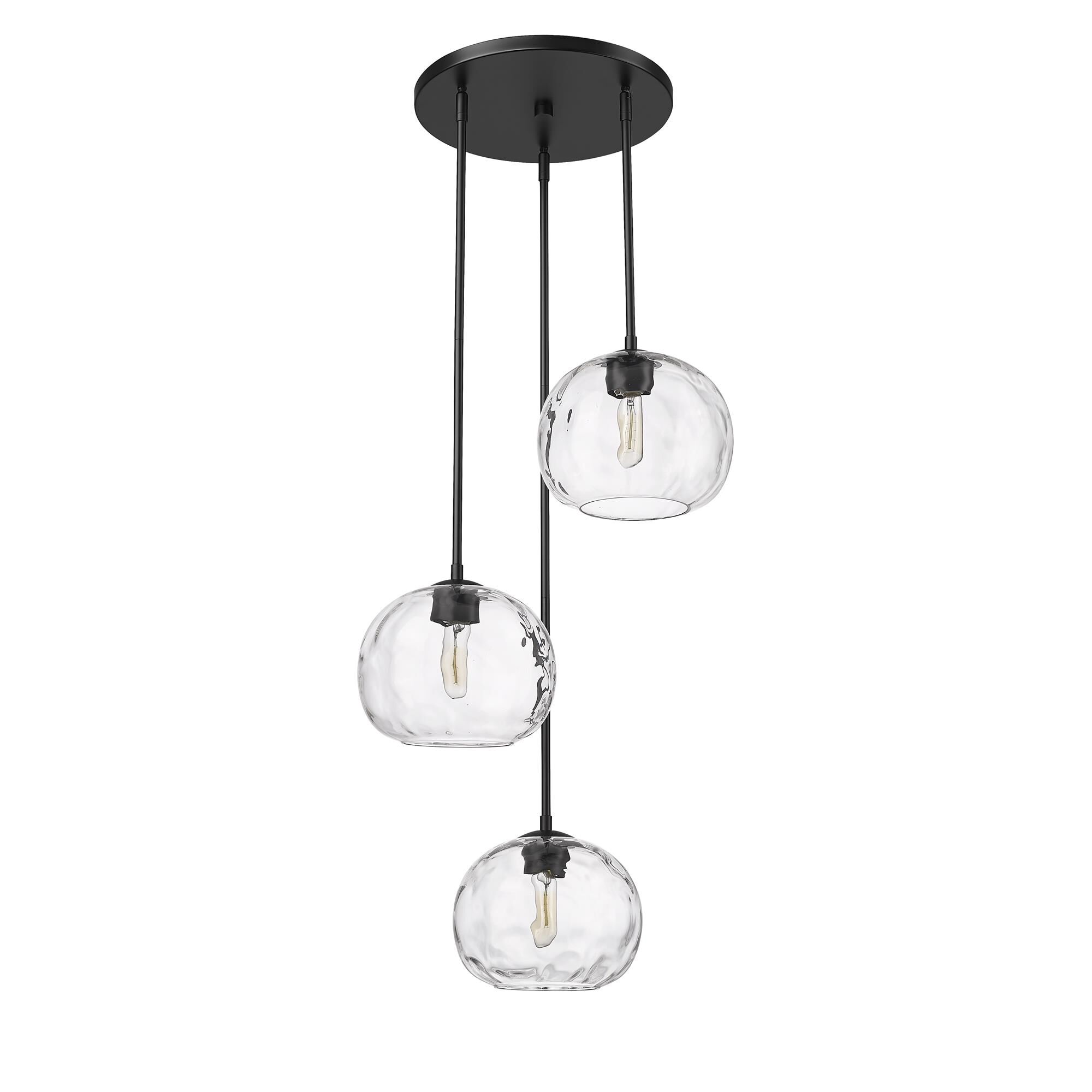 Shown in Matte Black finish and Clear glass