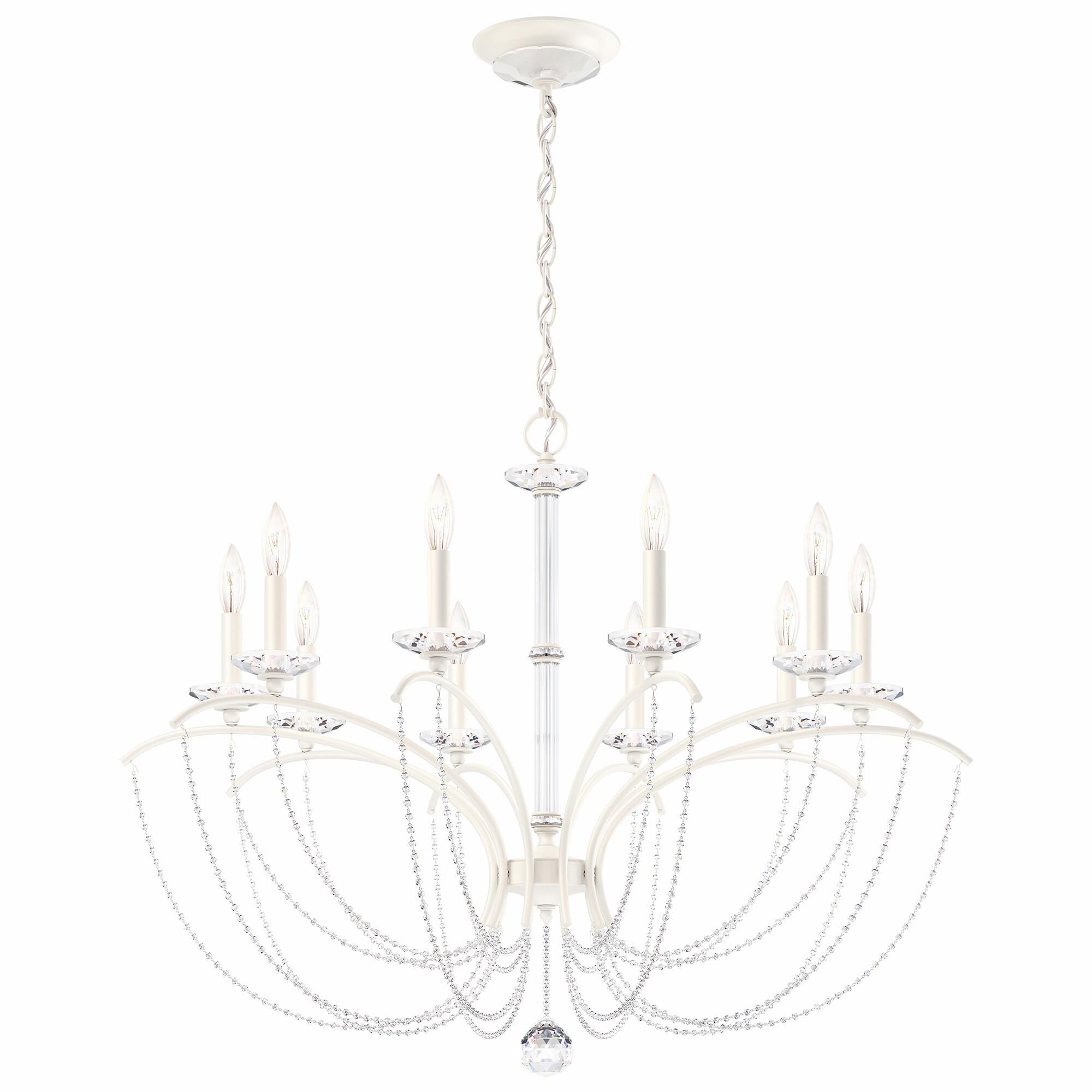 Shown in White finish and Clear Optic crystal