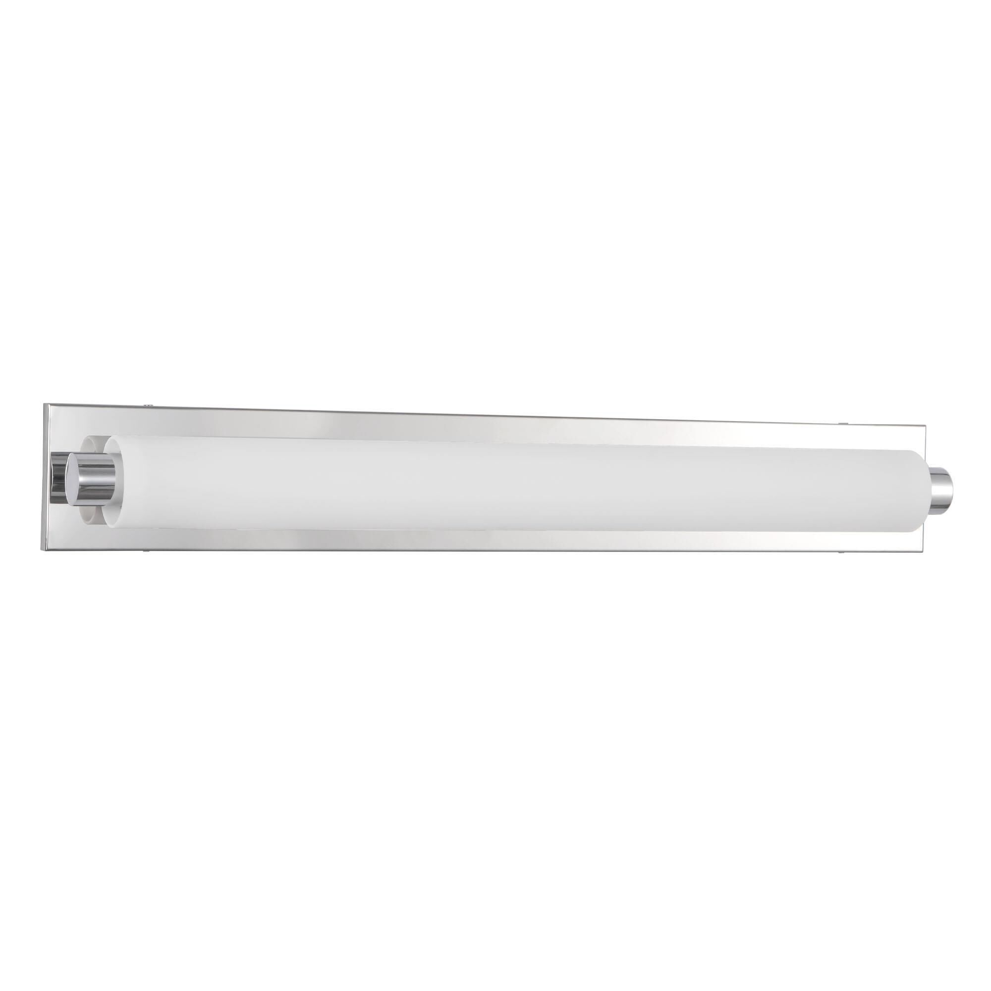 Shown in Chrome finish and Matte Opal glass