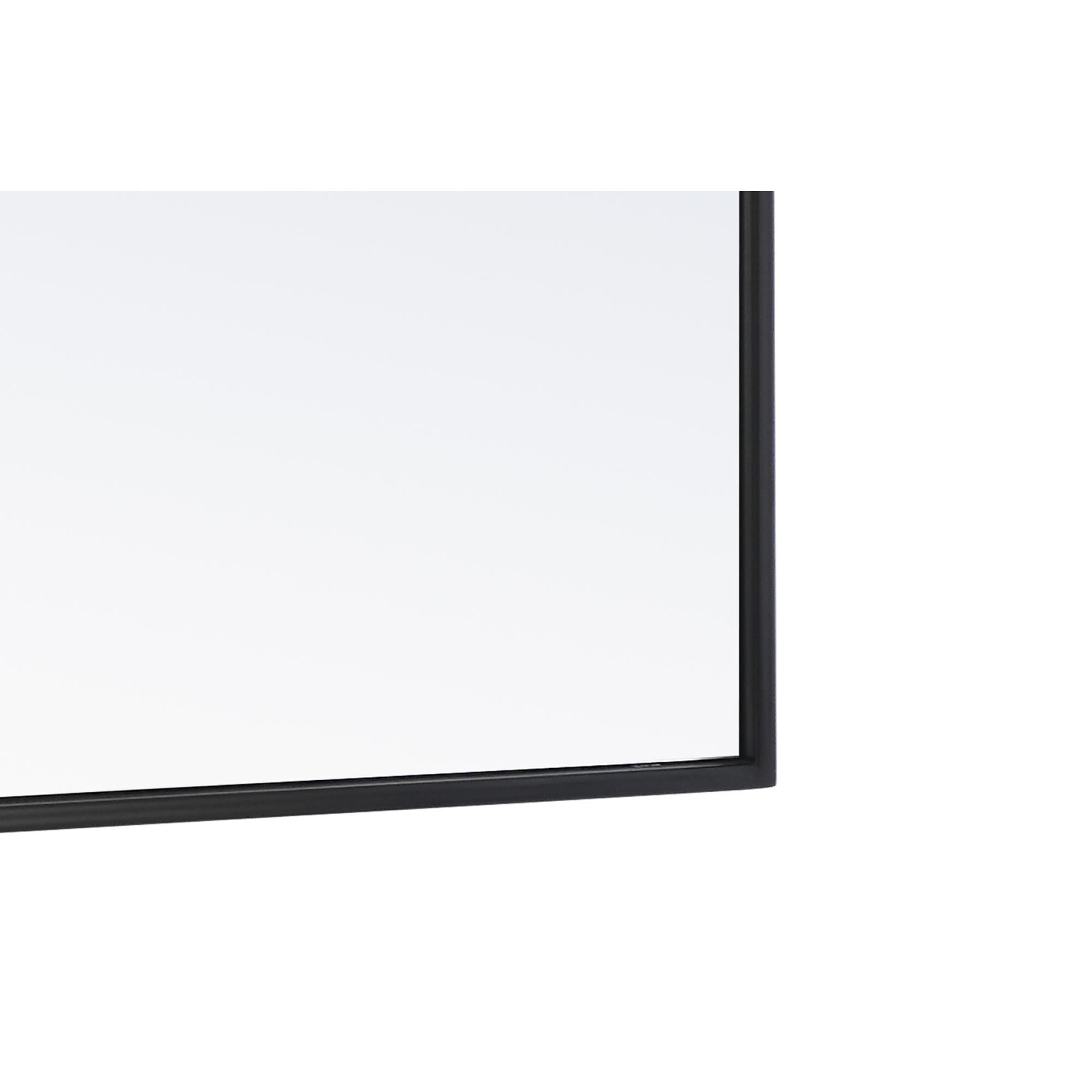 Shown in Black finish and Clear Mirror Beveled glass