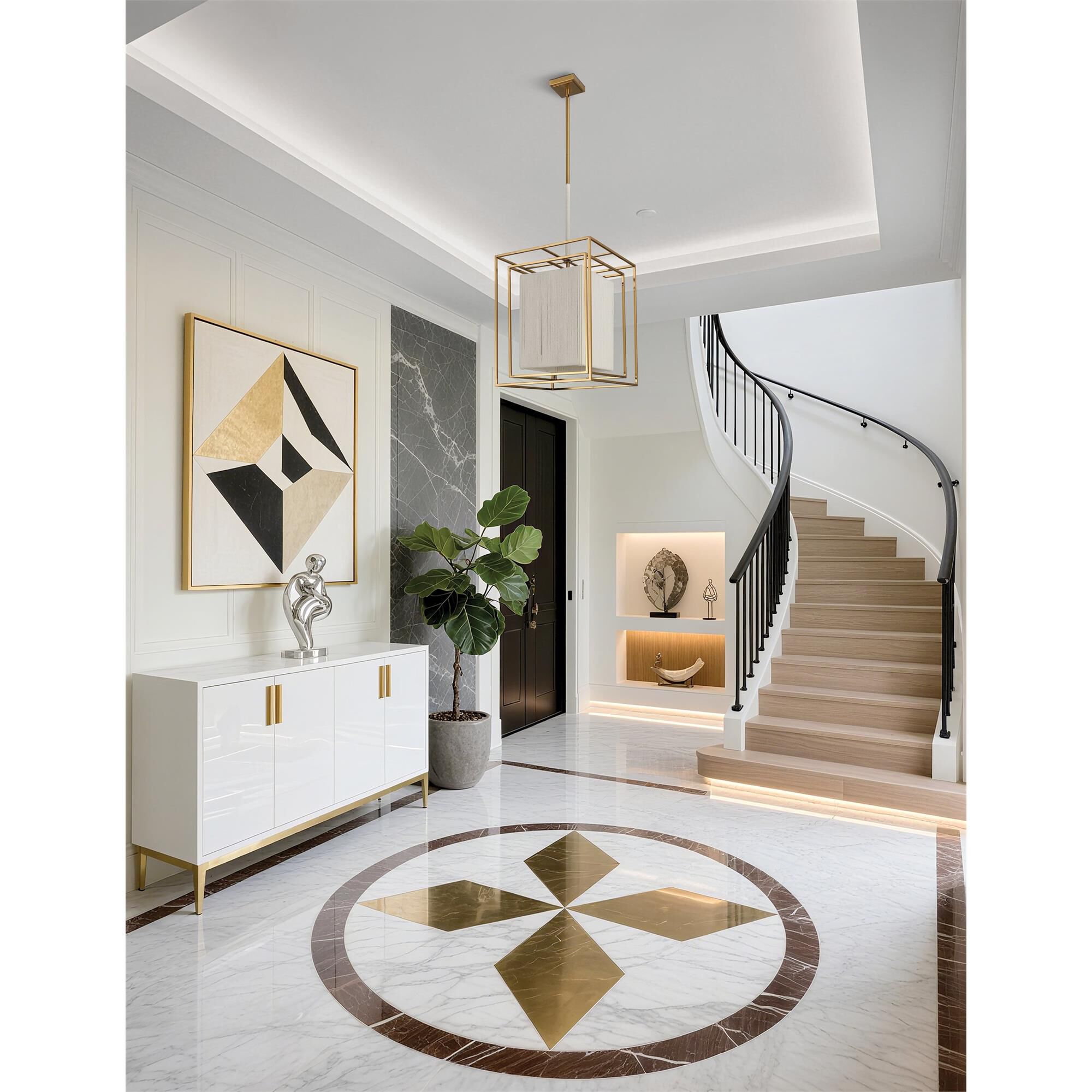Shown in Brass finish and Cream shade
