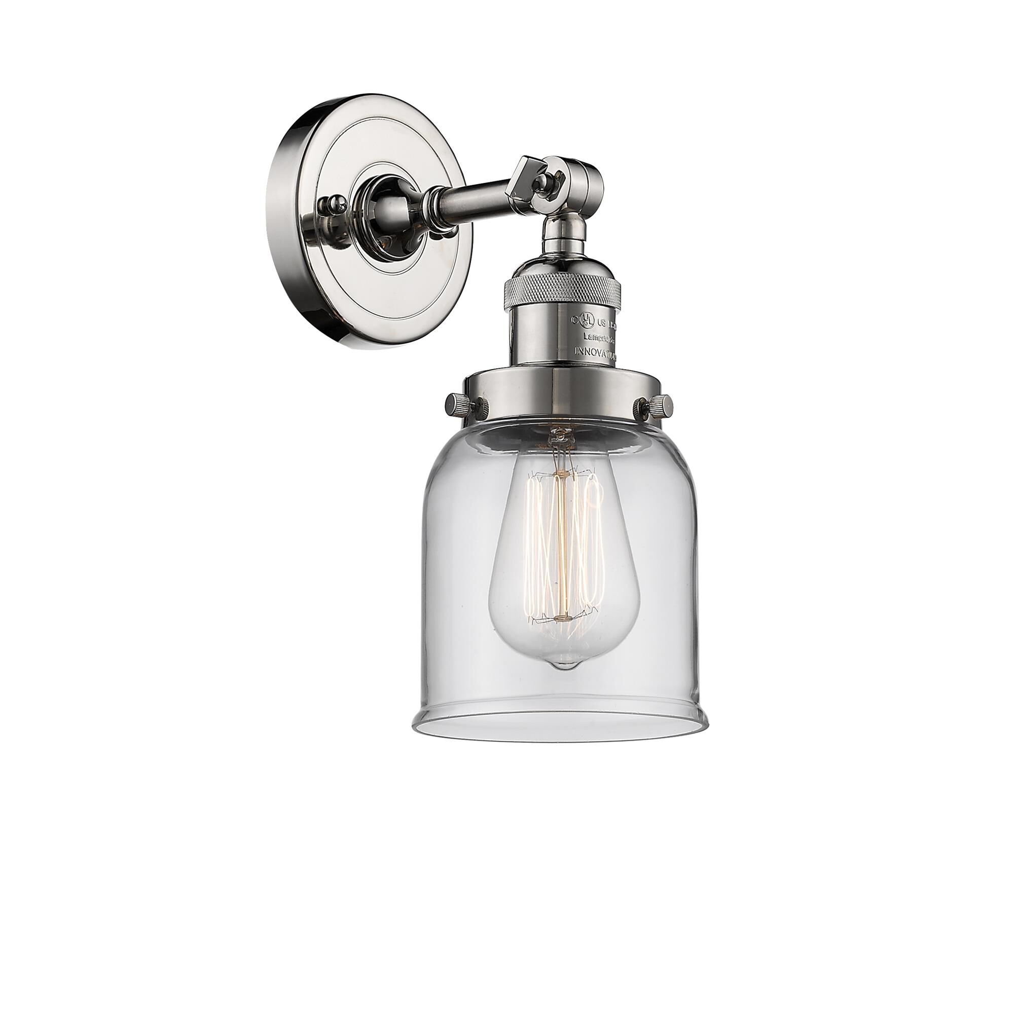 Shown in Polished Nickel finish and Clear glass