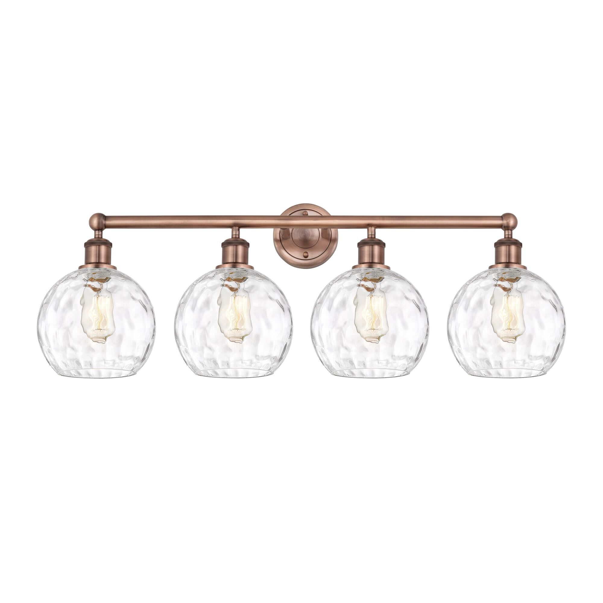 Shown in Antique Copper finish and Clear glass