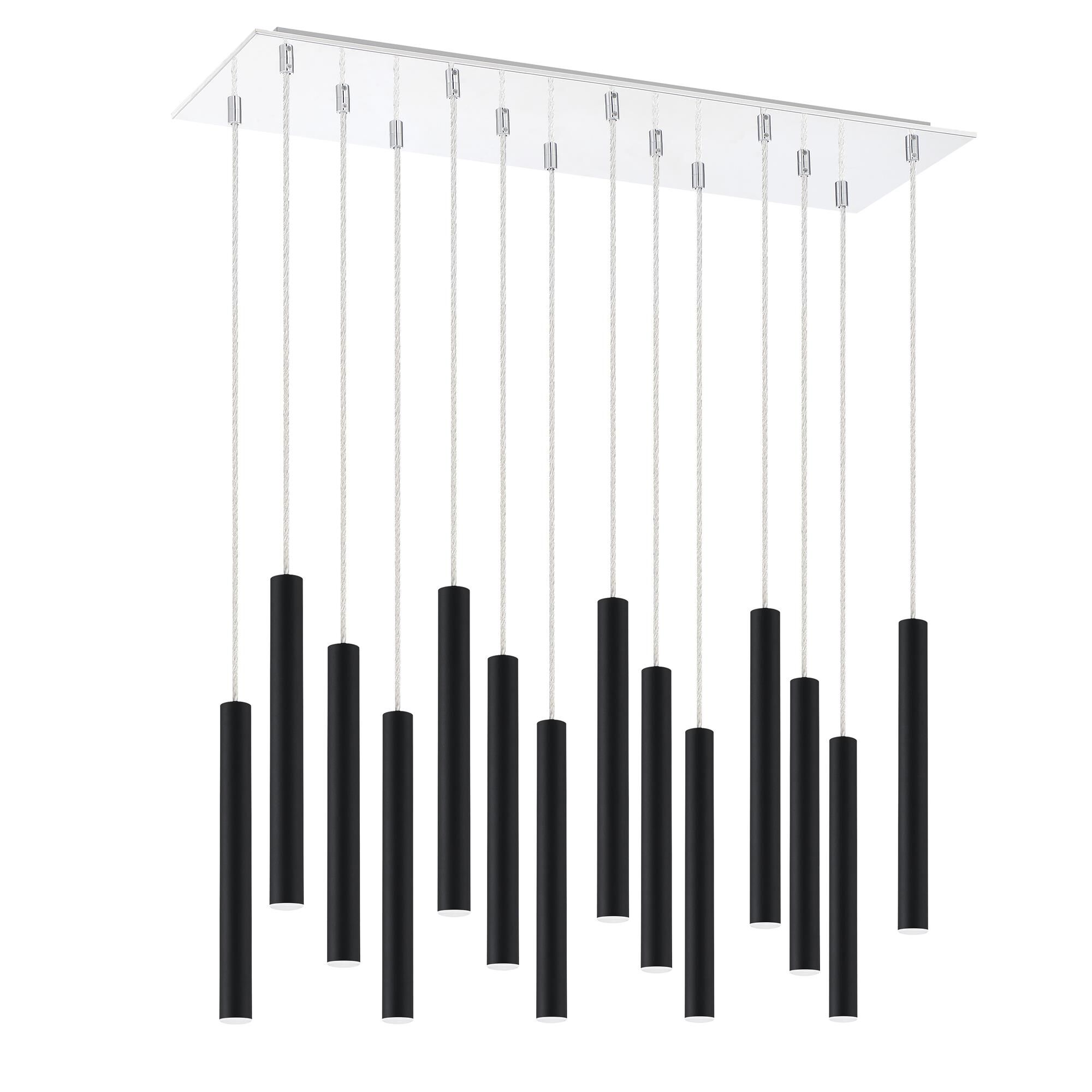 Shown in Chrome finish and Steel glass and Steel shade