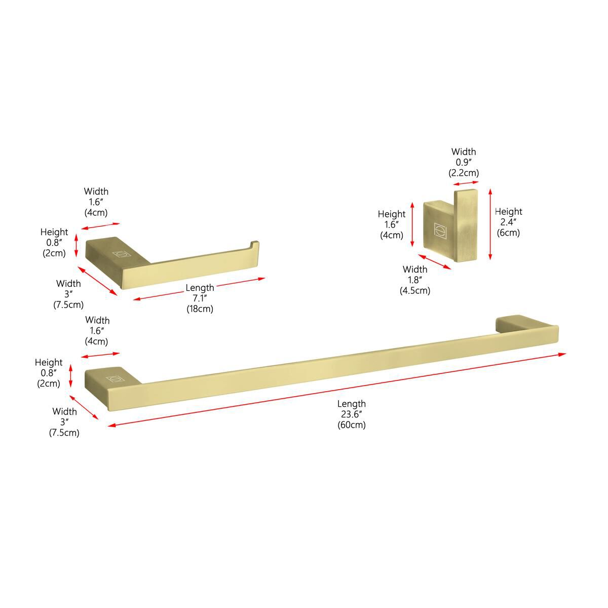 Sofia  3 Piece Towel Bar Set by Elegant Decor