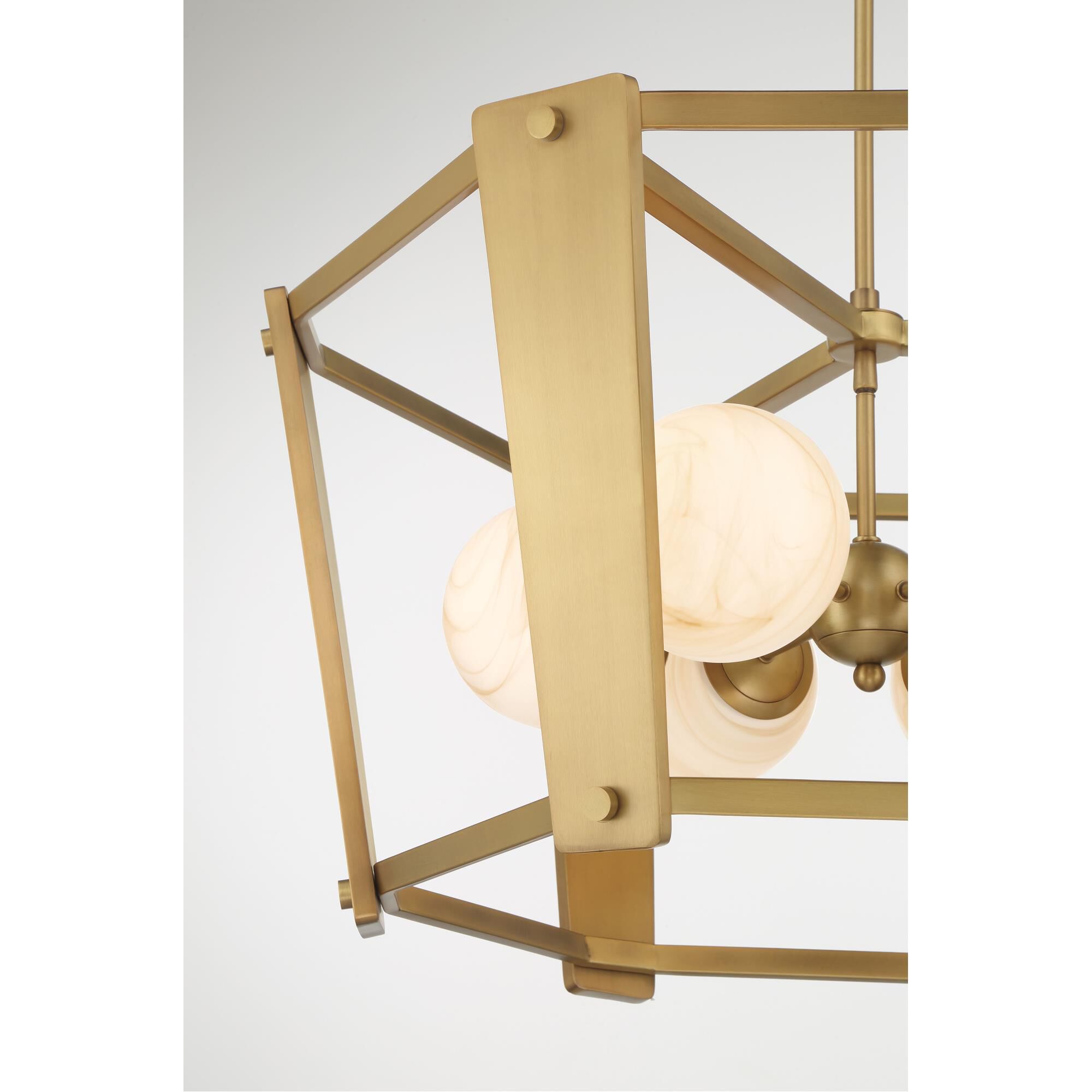 Shown in Legacy Brass finish and Amber Swirl glass and Etched Opal Glass shade