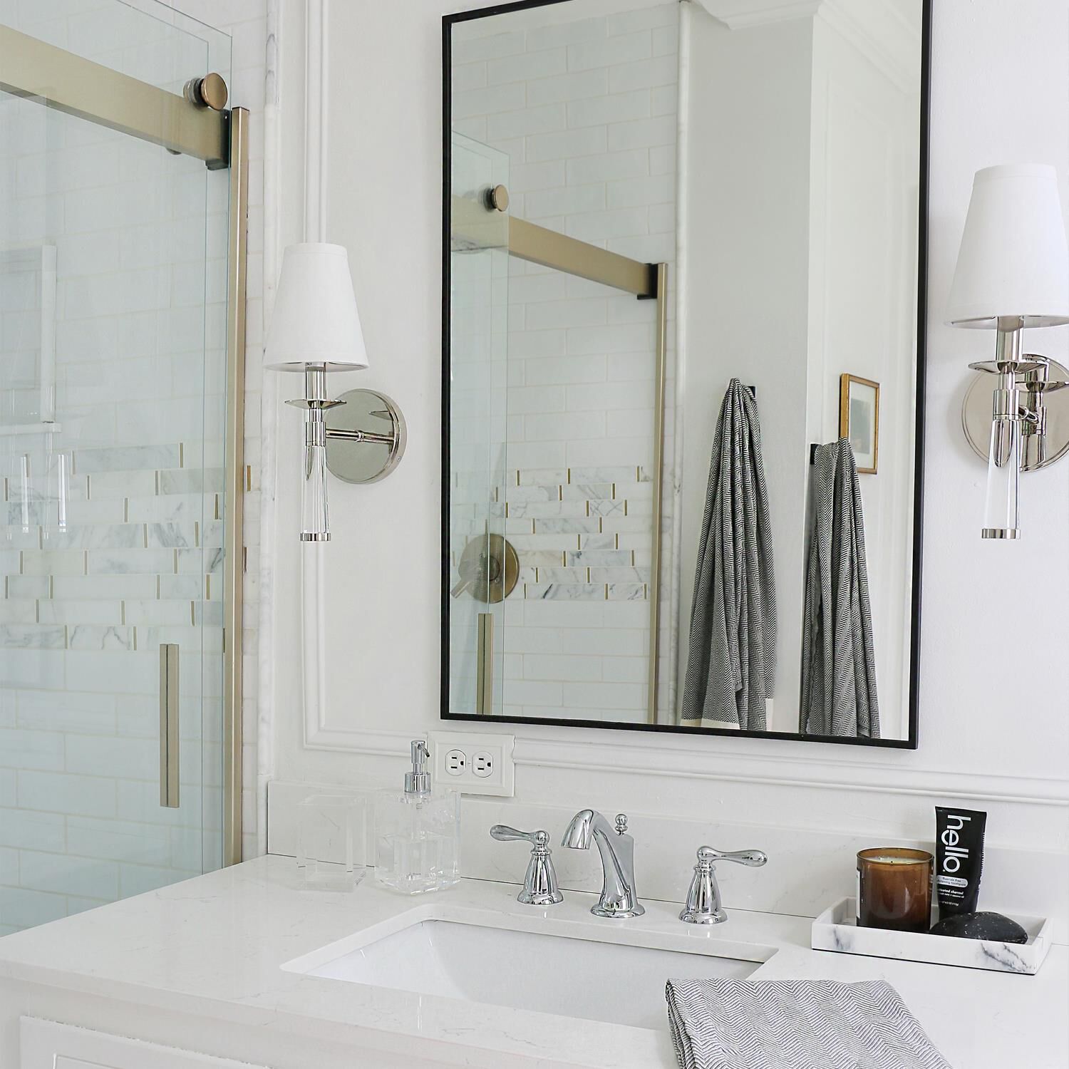 Shown in Polished Nickel finish and White Silk shade