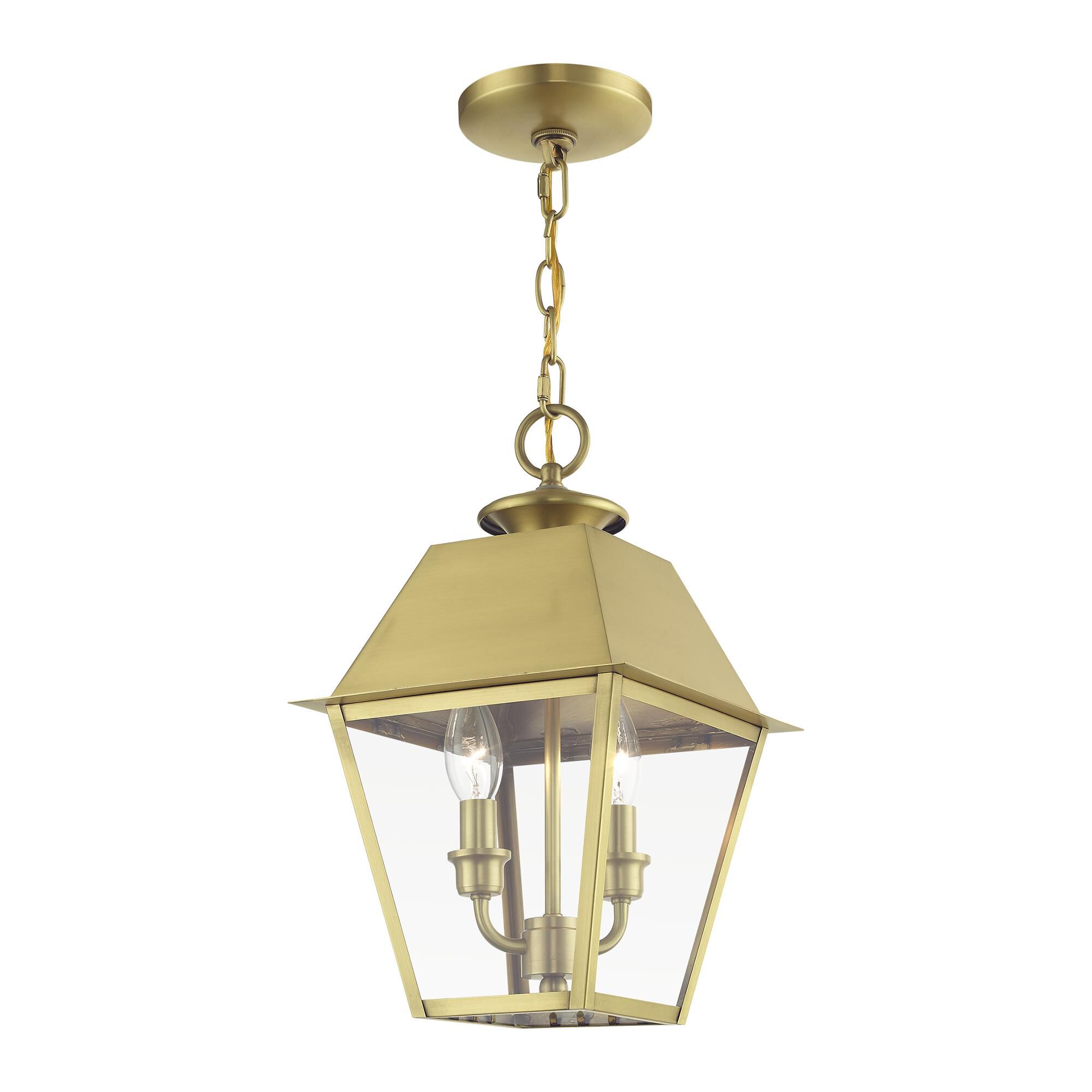 Wentworth 15 Inch Tall 2 Light Outdoor Hanging Lantern by Livex Lighting