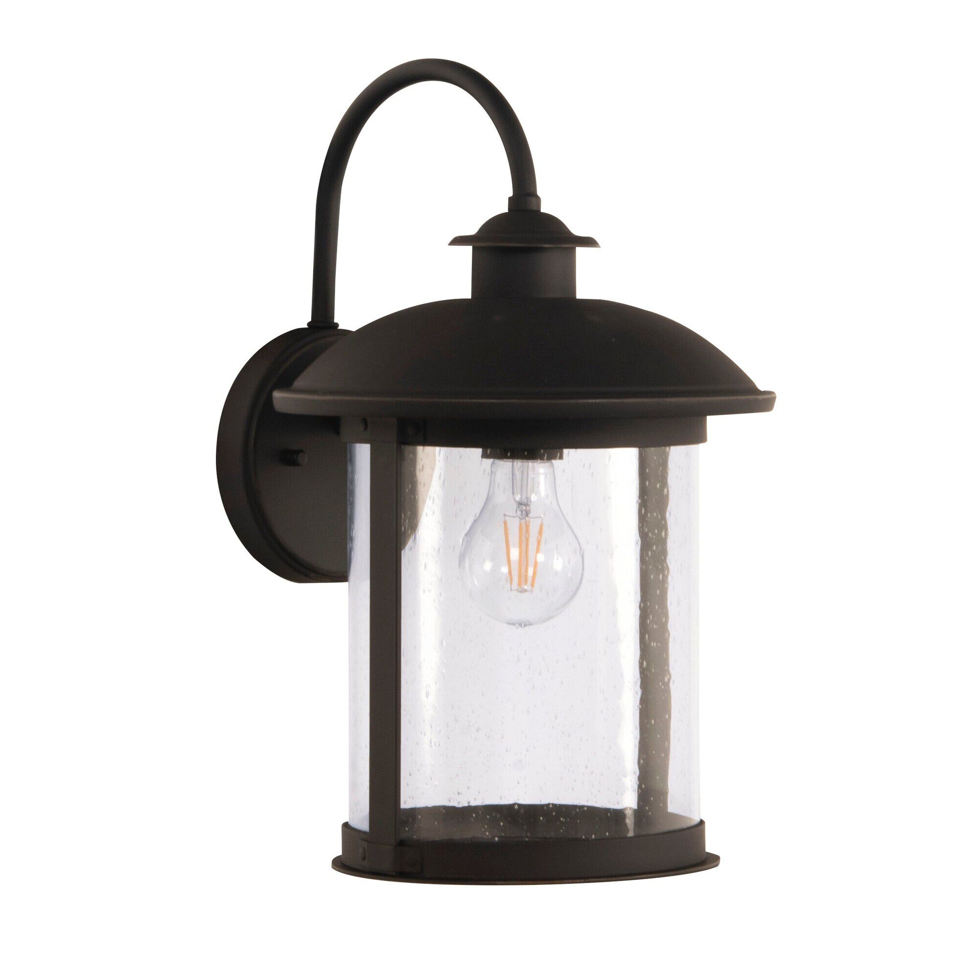 Shown in Dark Bronze Gilded finish and Cylinder glass and Cylinder shade