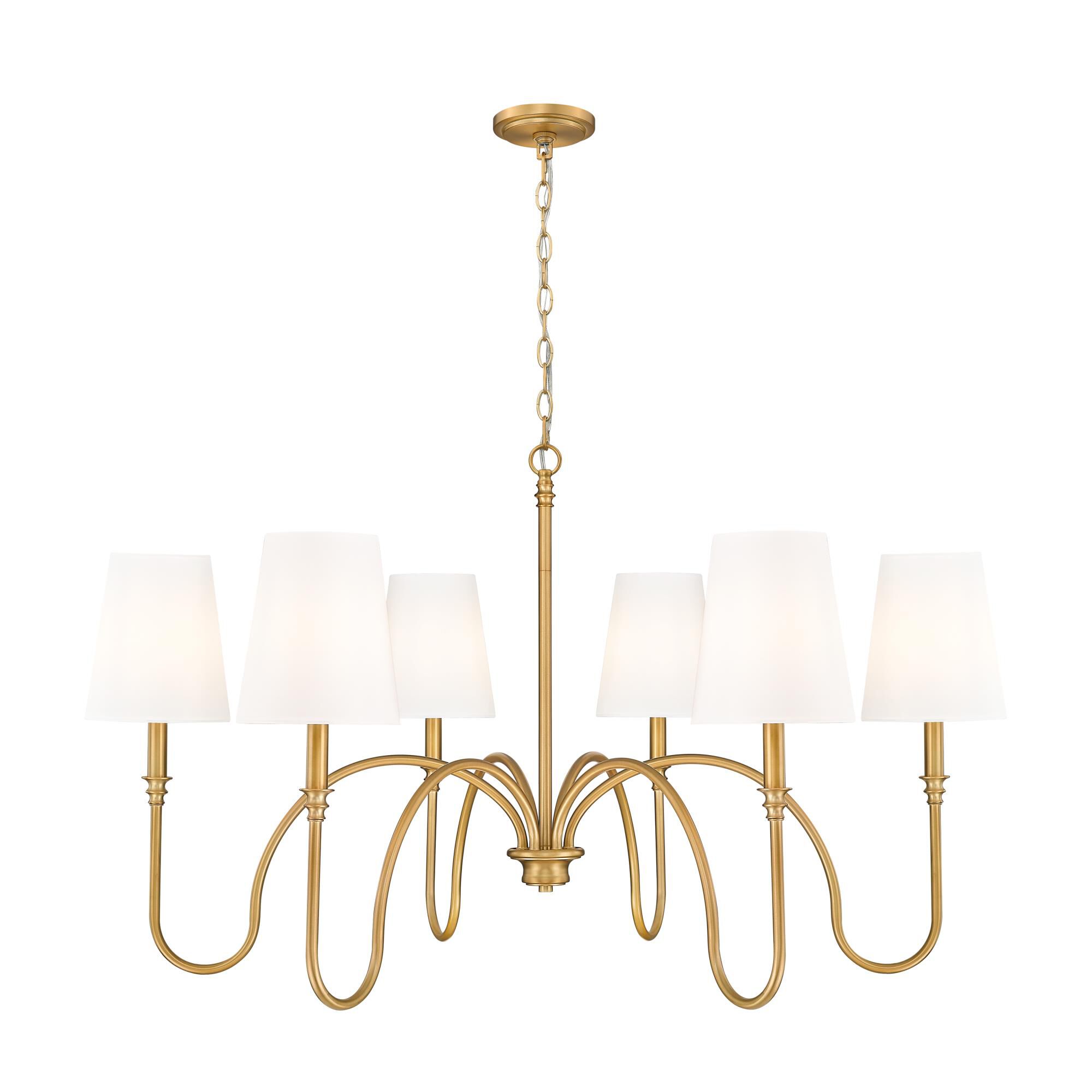 Shown in Rubbed Brass finish and White glass