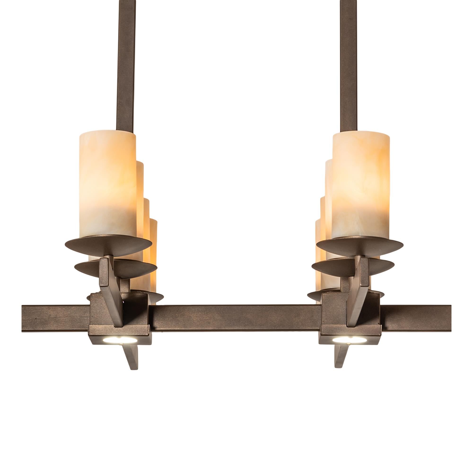 Shown in Wrought Iron finish and Amber /Acrylic glass