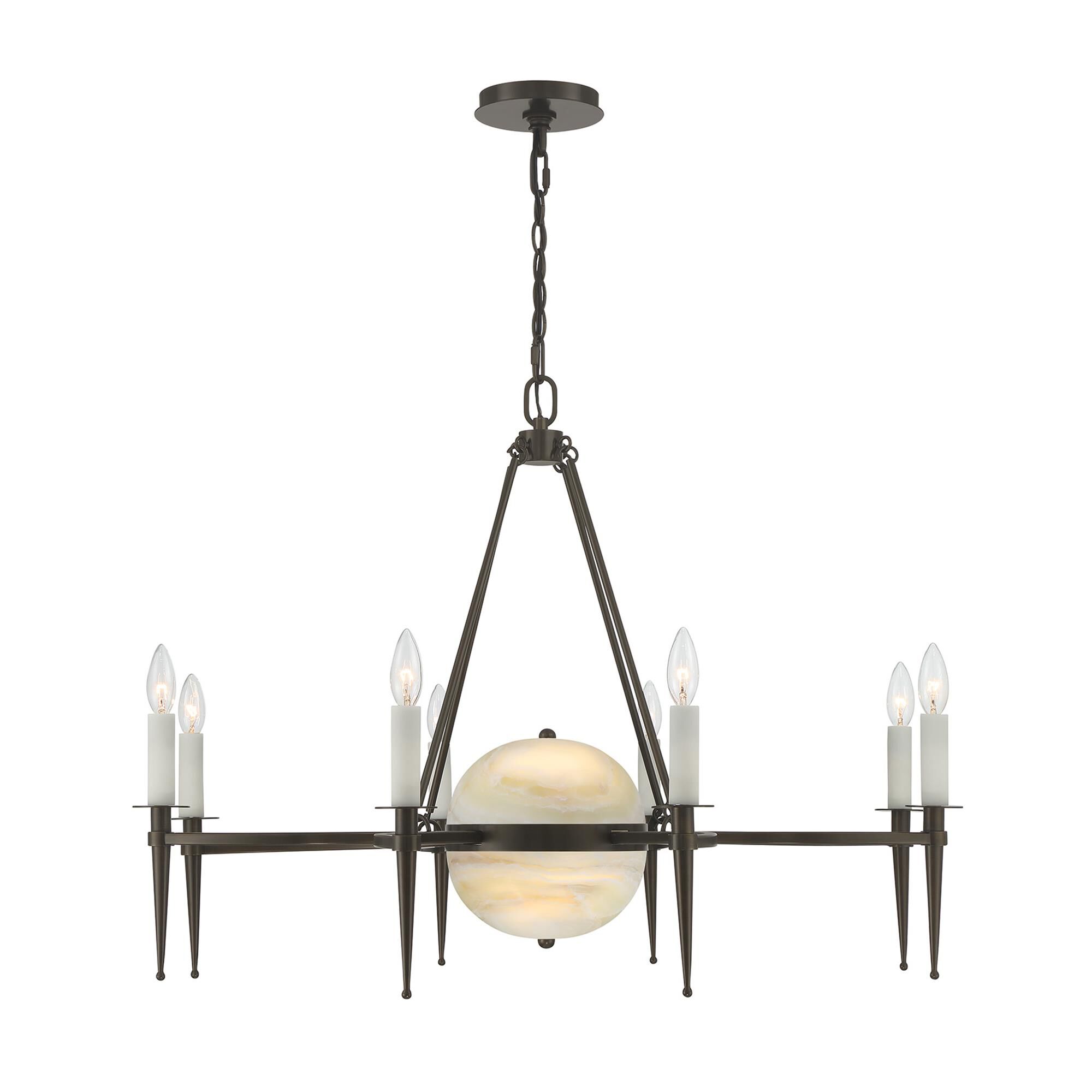 Shown in Mediterranean Bronze finish and Onyx glass