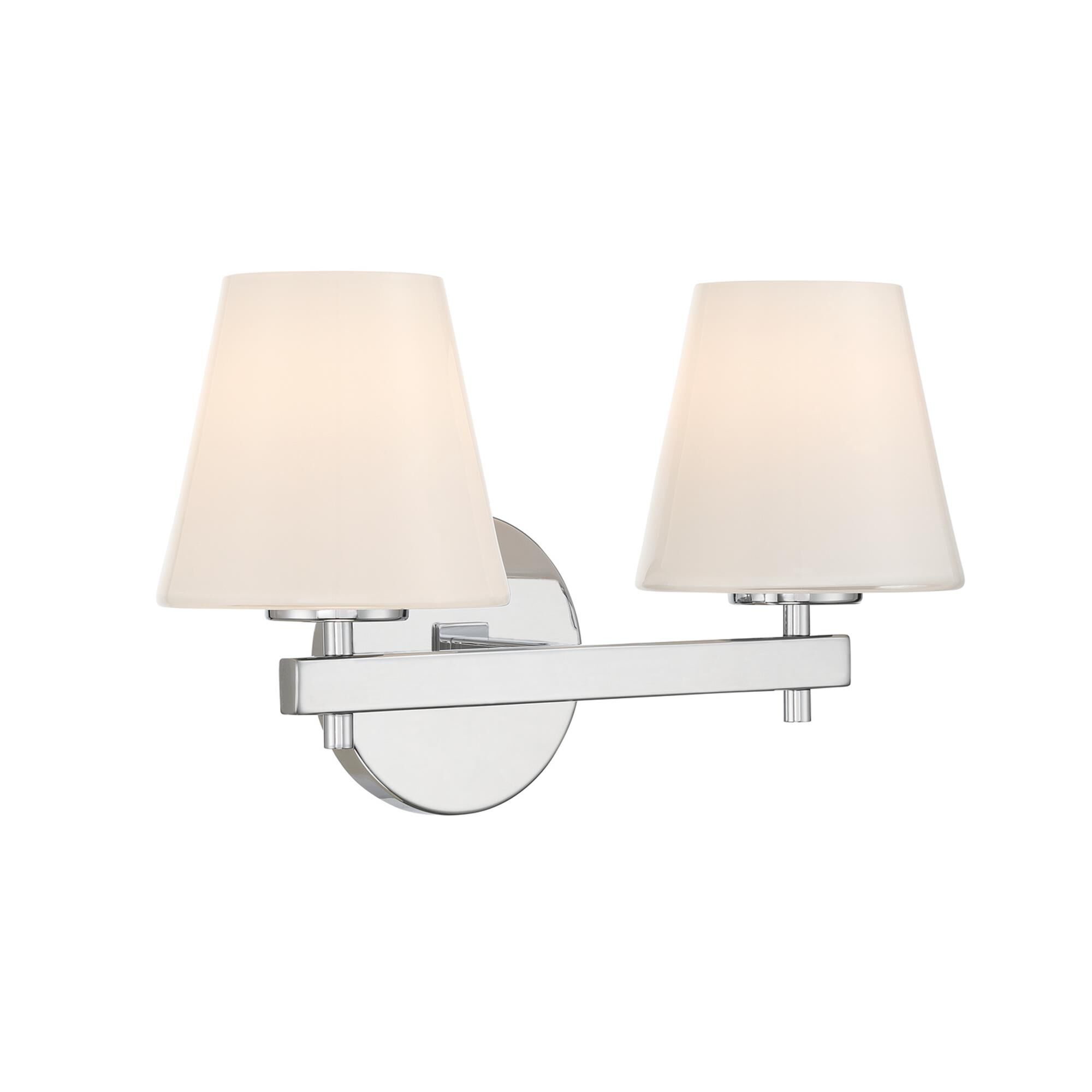 Shown in Polished Chrome finish and Glass shade