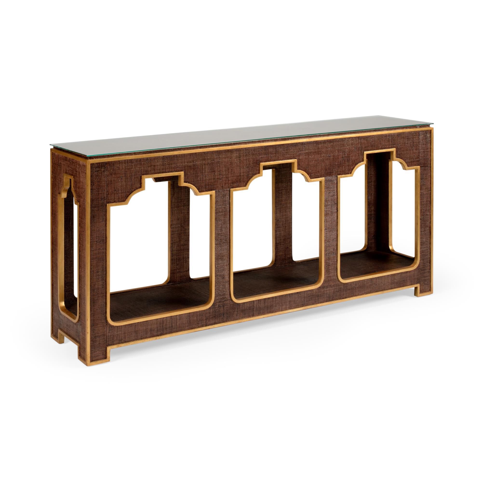 Shown in Brown-Antique Gold-Clear finish