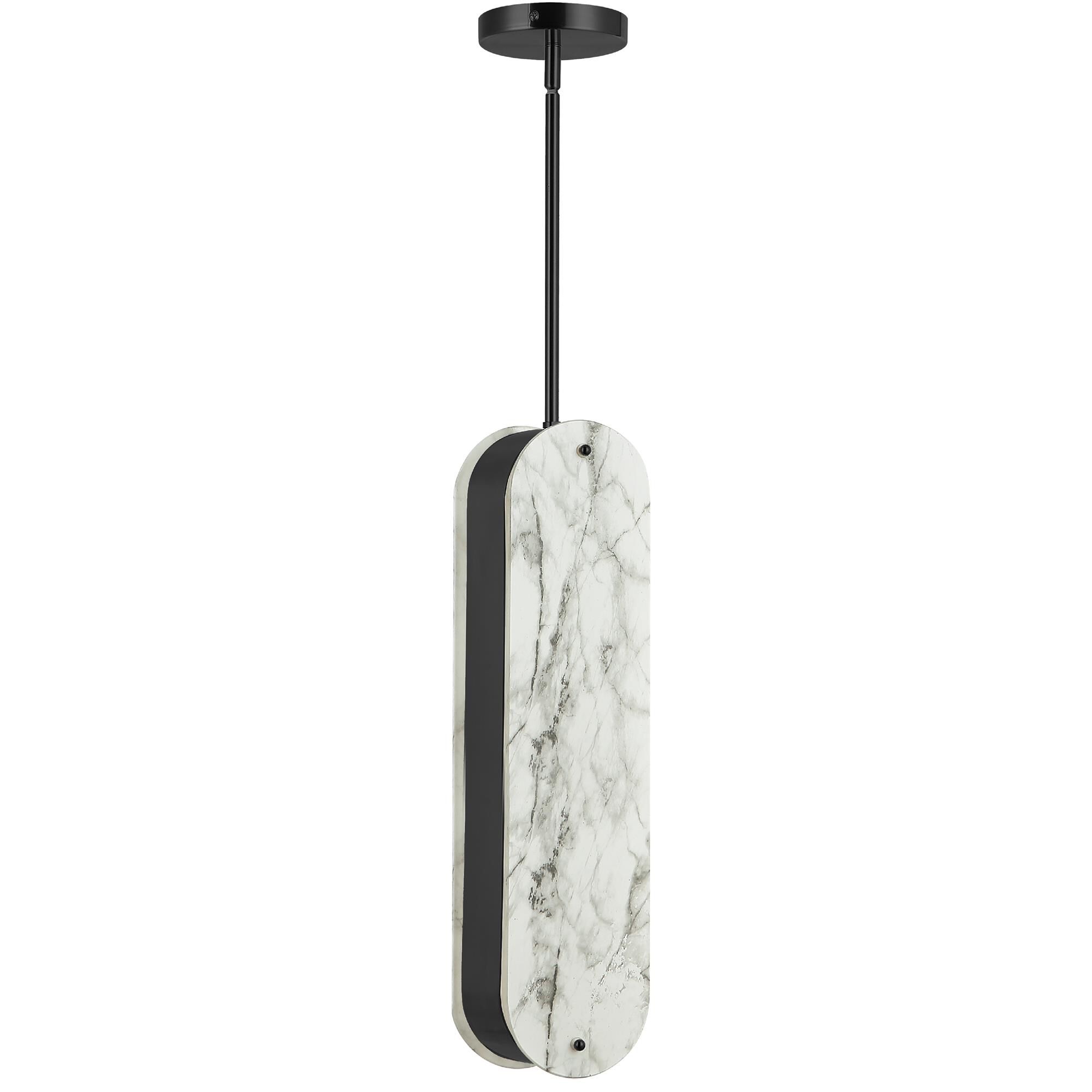 Shown in Matte Black finish and Alabaster shade