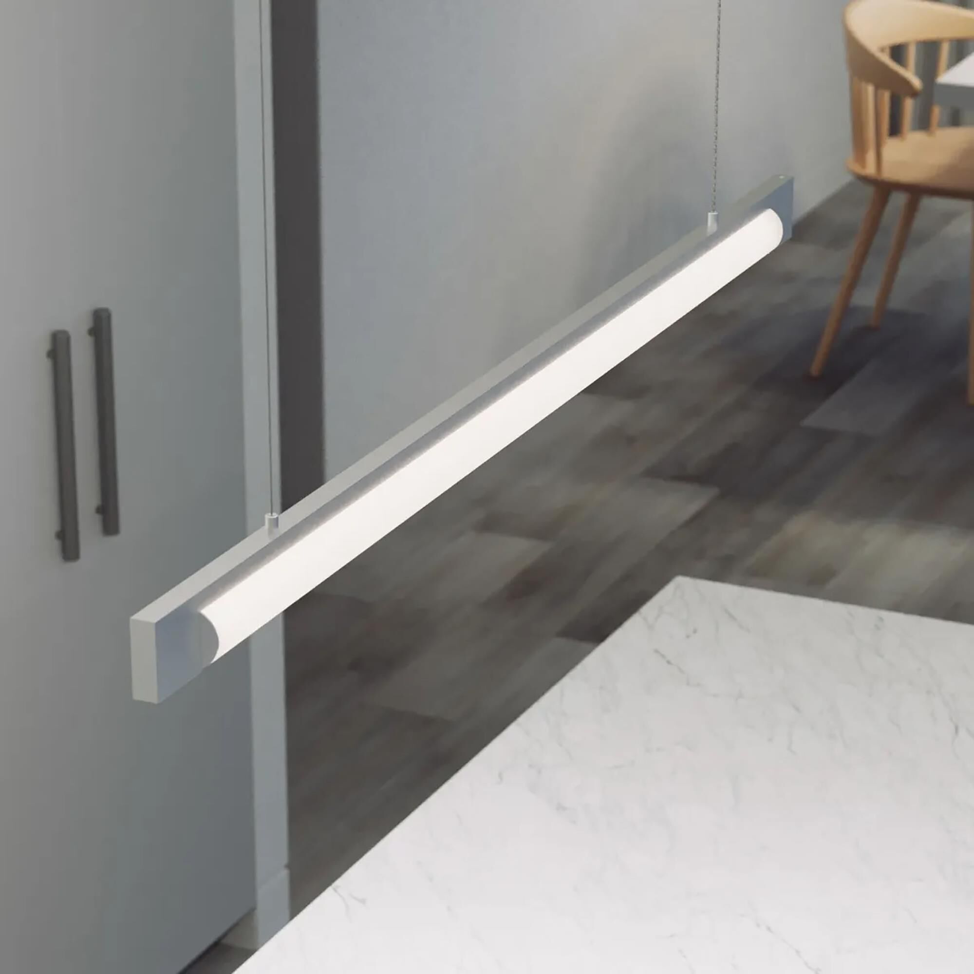 Shown in Bright Satin Aluminum finish