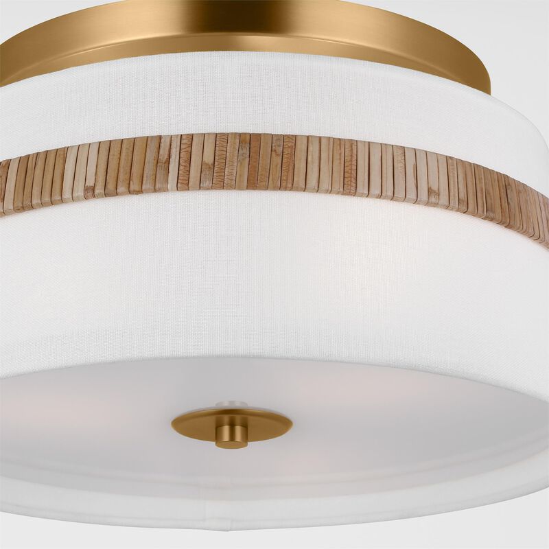 Alexa Hampton Cordtlandt 14 Inch 3 Light Semi Flush Mount by Visual Comfort Studio