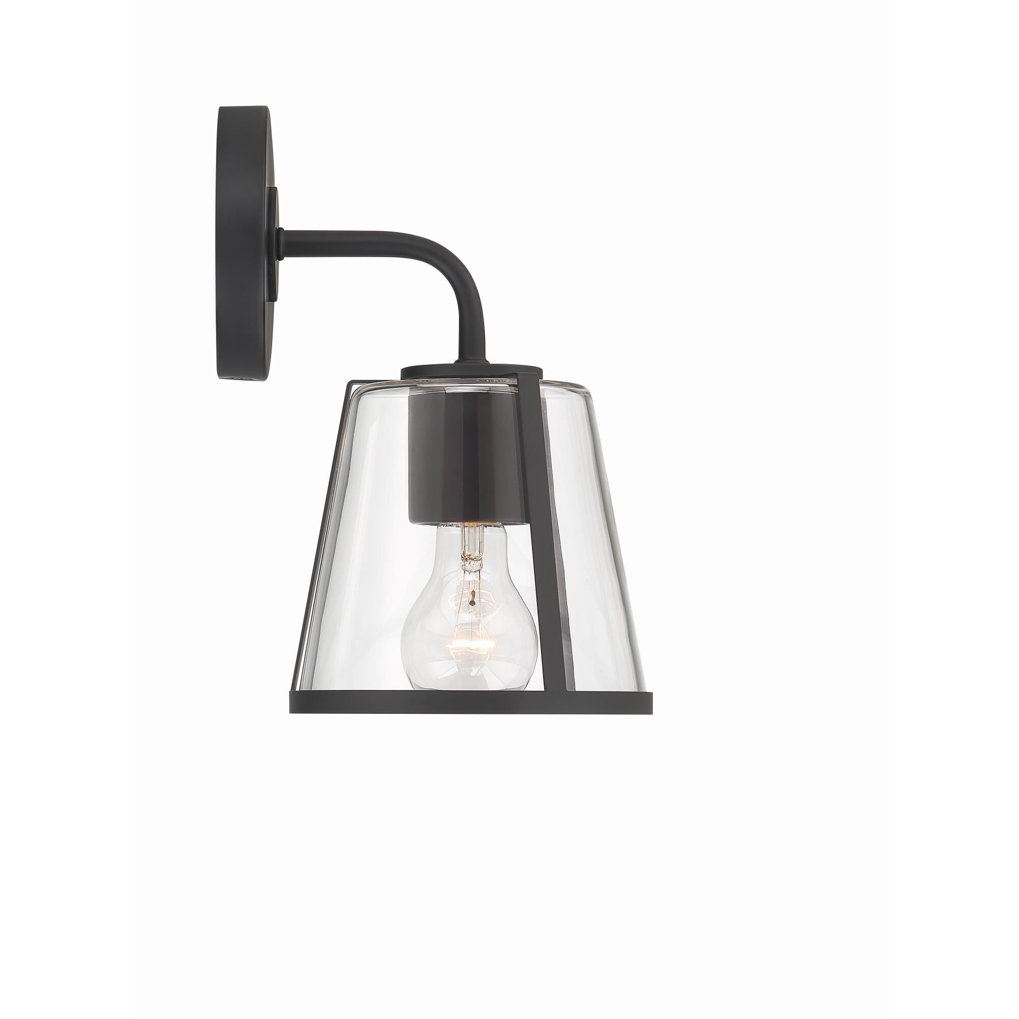 Shown in Black finish and Clear glass and Clear Glass shade
