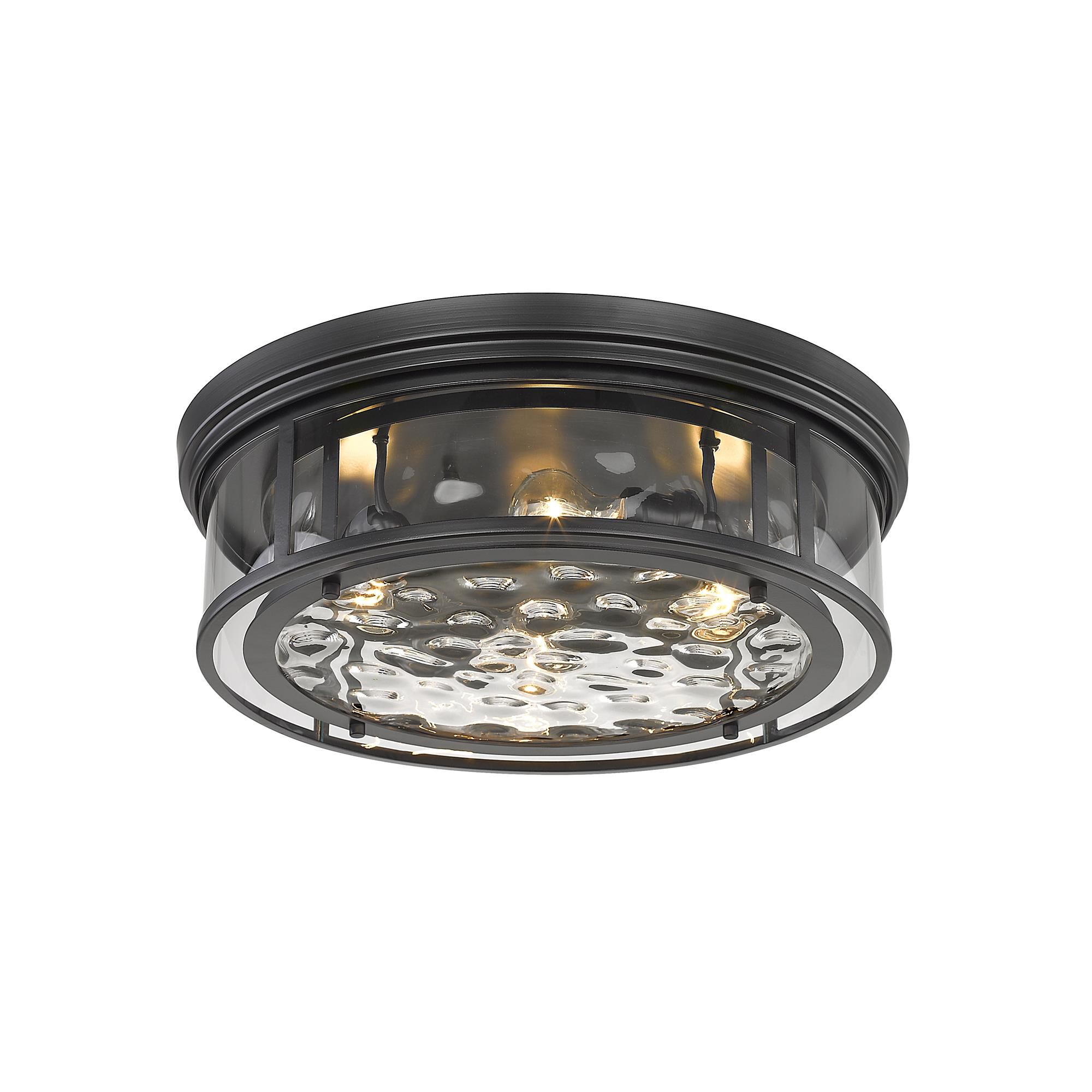 Shown in Matte Black finish and Glass shade