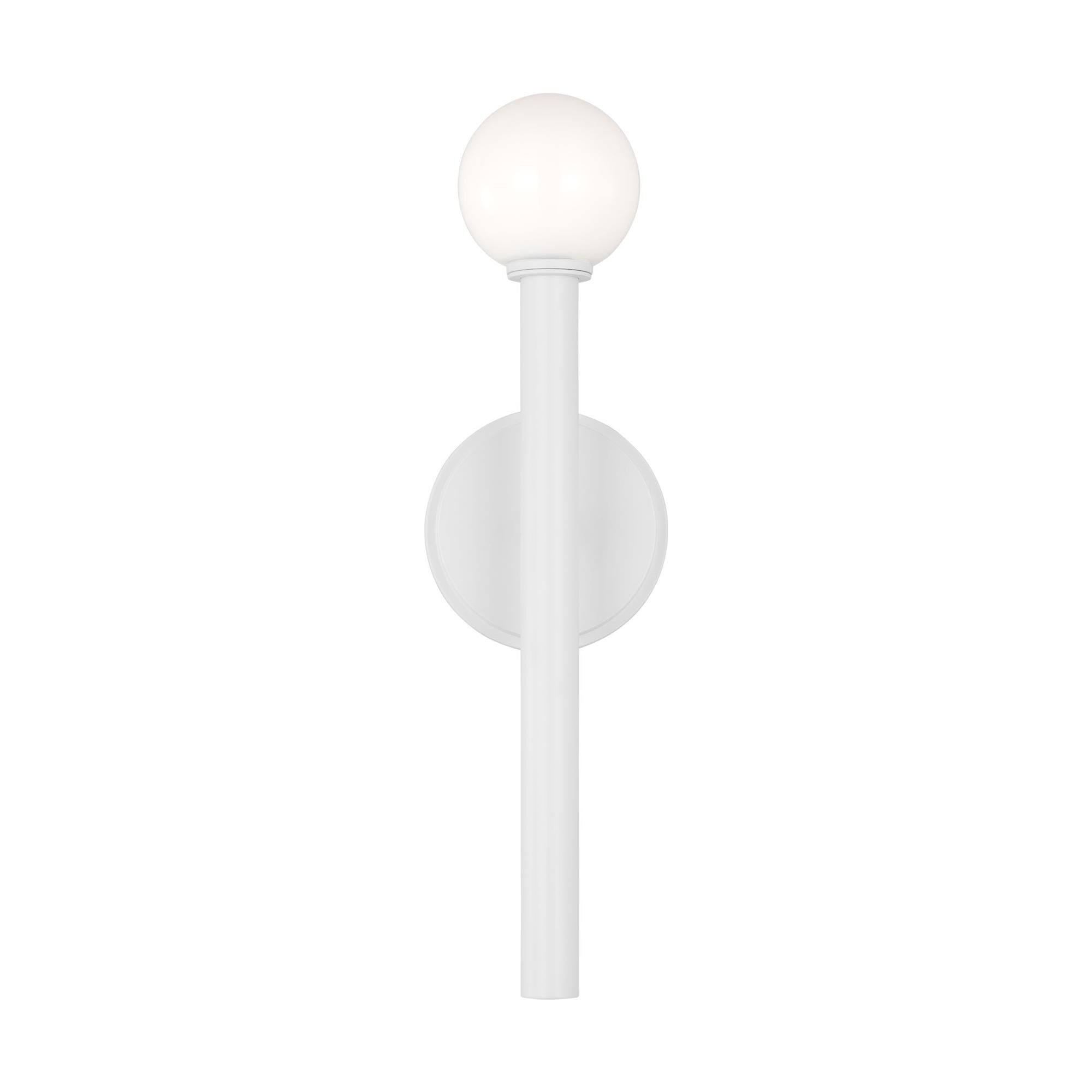 Shown in Matte White finish and Milk glass
