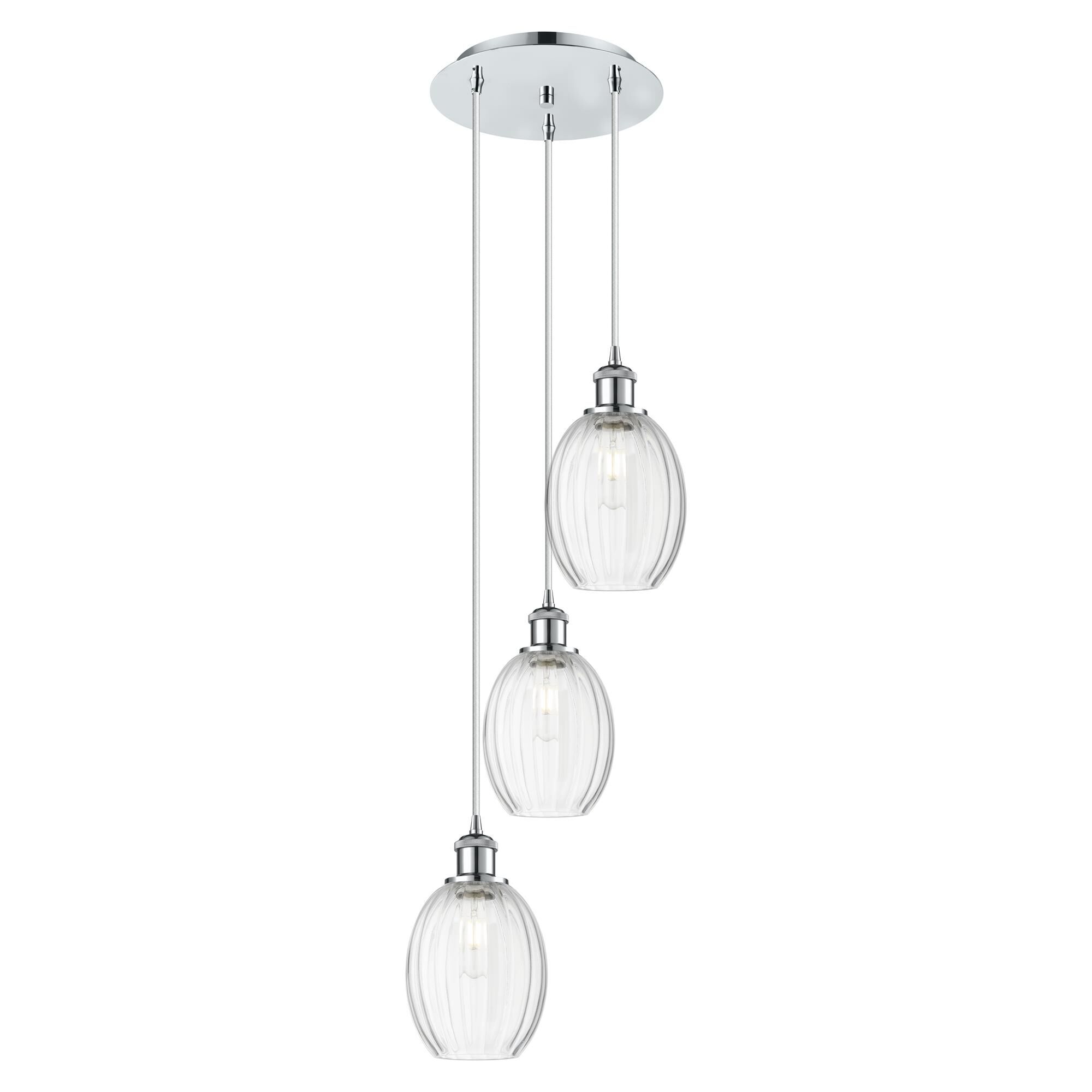 Shown in Polished Chrome finish and Clear glass