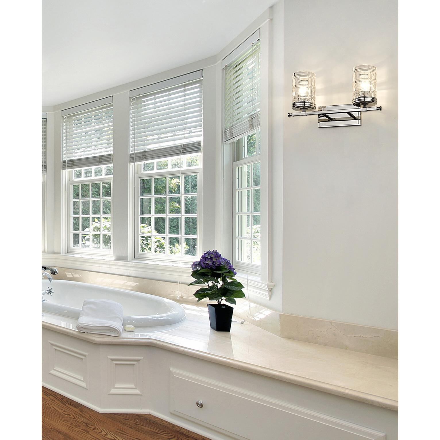 Shown in Polished Nickel finish and Clear glass and Clear shade