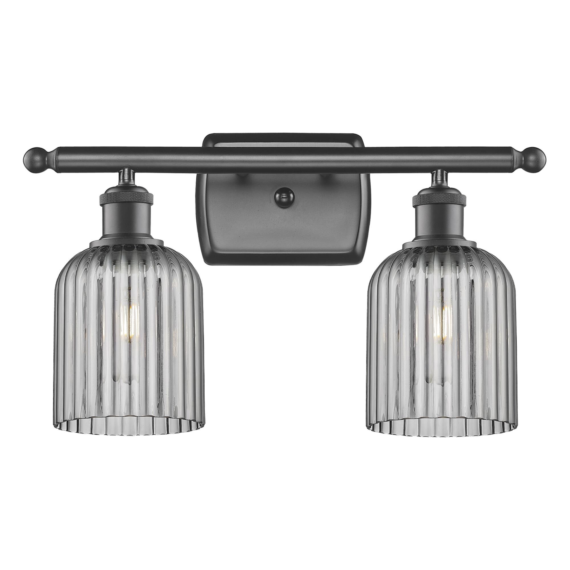 Shown in Oil Rubbed Bronze finish and Light Smoke shade