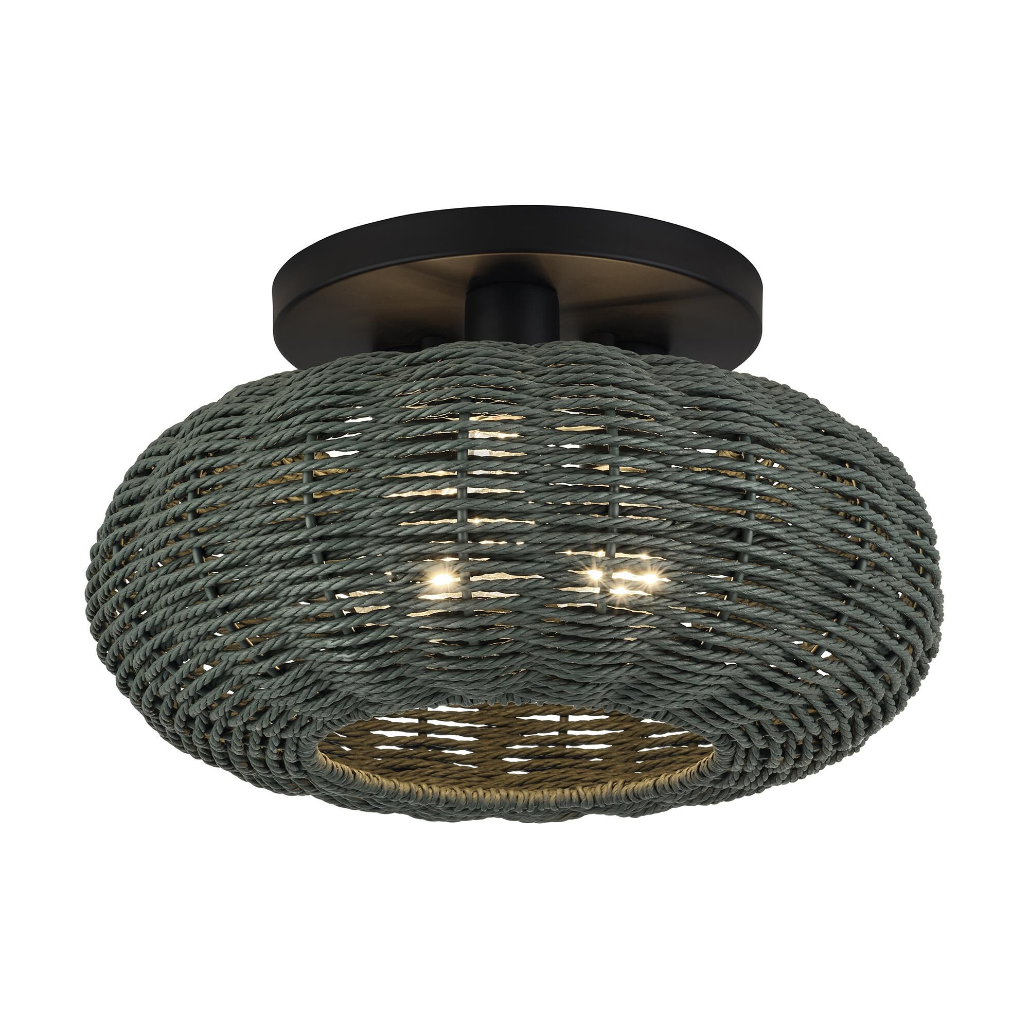 Deluna 14 Inch Semi Flush Mount by Livex Lighting