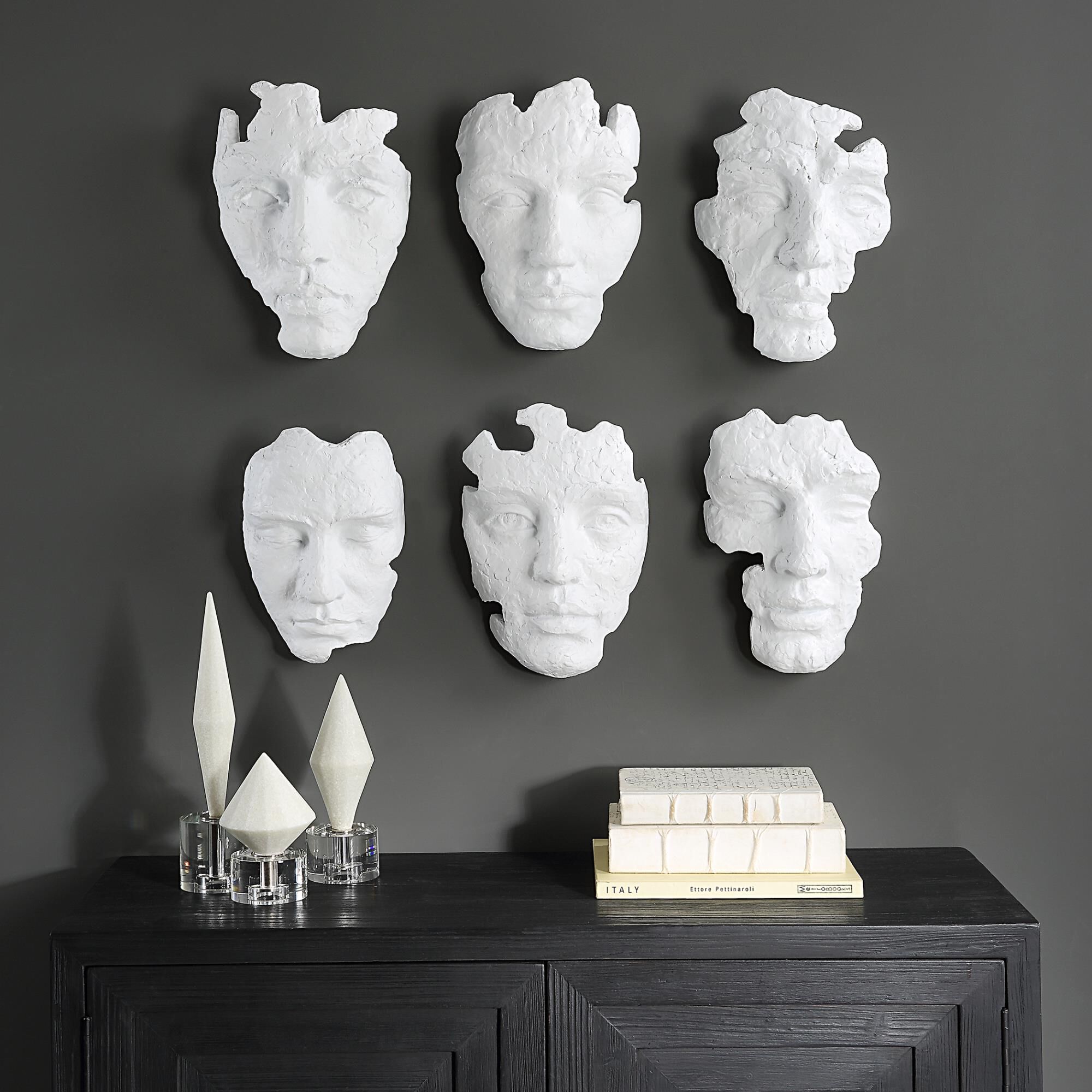 Shown in Inspired By Works From Modern Art Galleries, These Masks Are Handcrafted With A Sculpted Look In A M finish