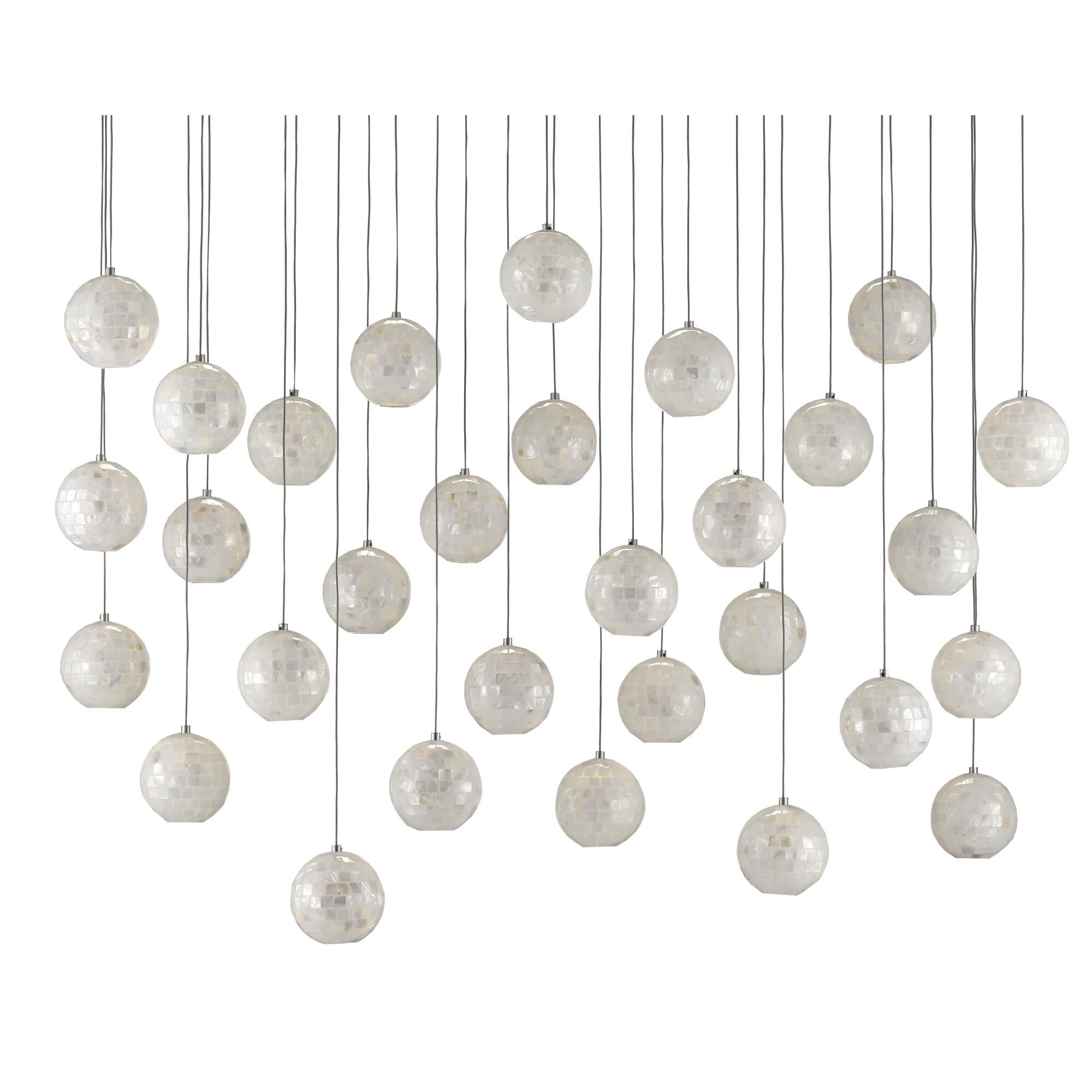 Shown in Painted Silver/Pearl finish and Metal/Mother Of Pearl shade