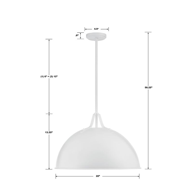 Crystorama Soto 20 Inch Large Pendant