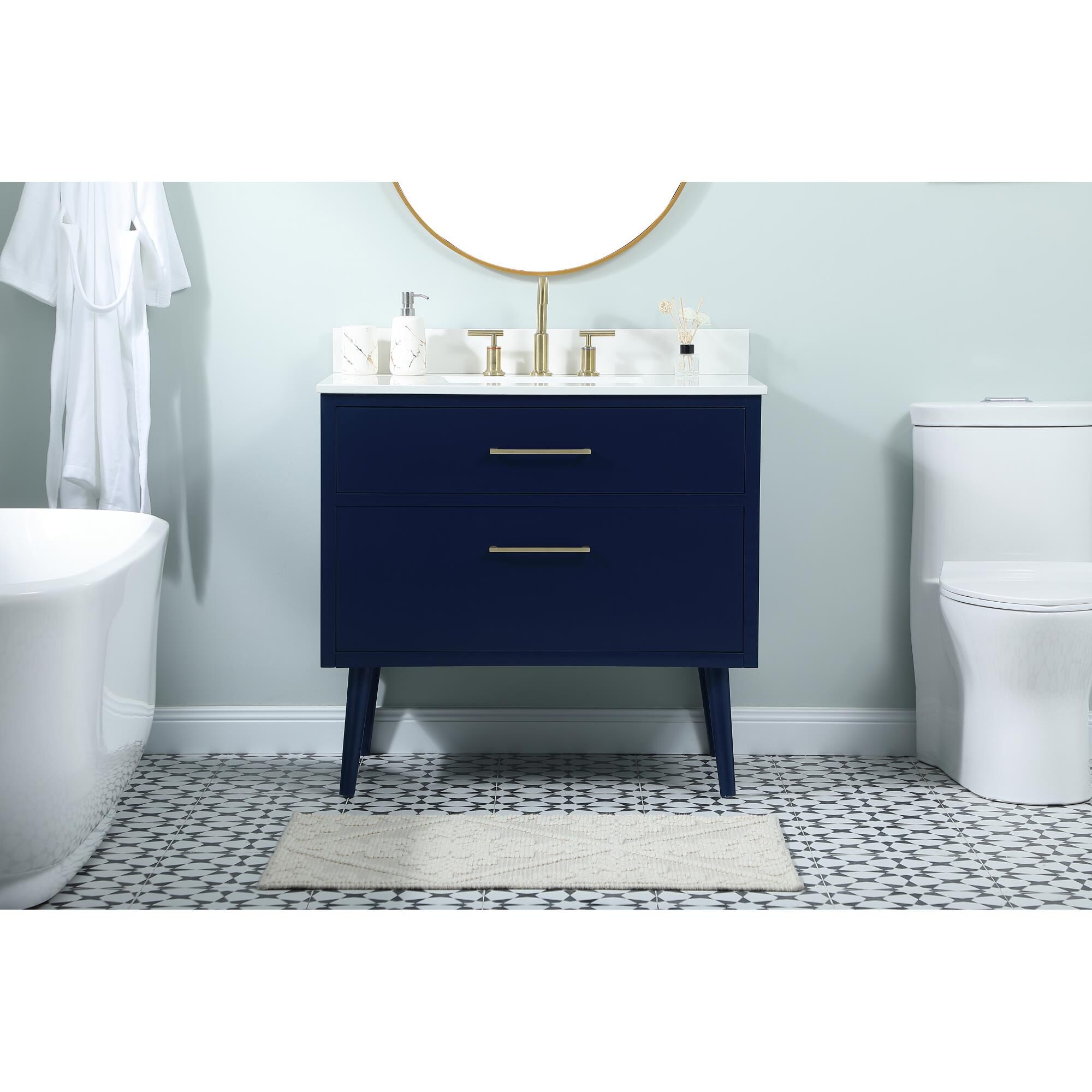 Shown in Blue finish