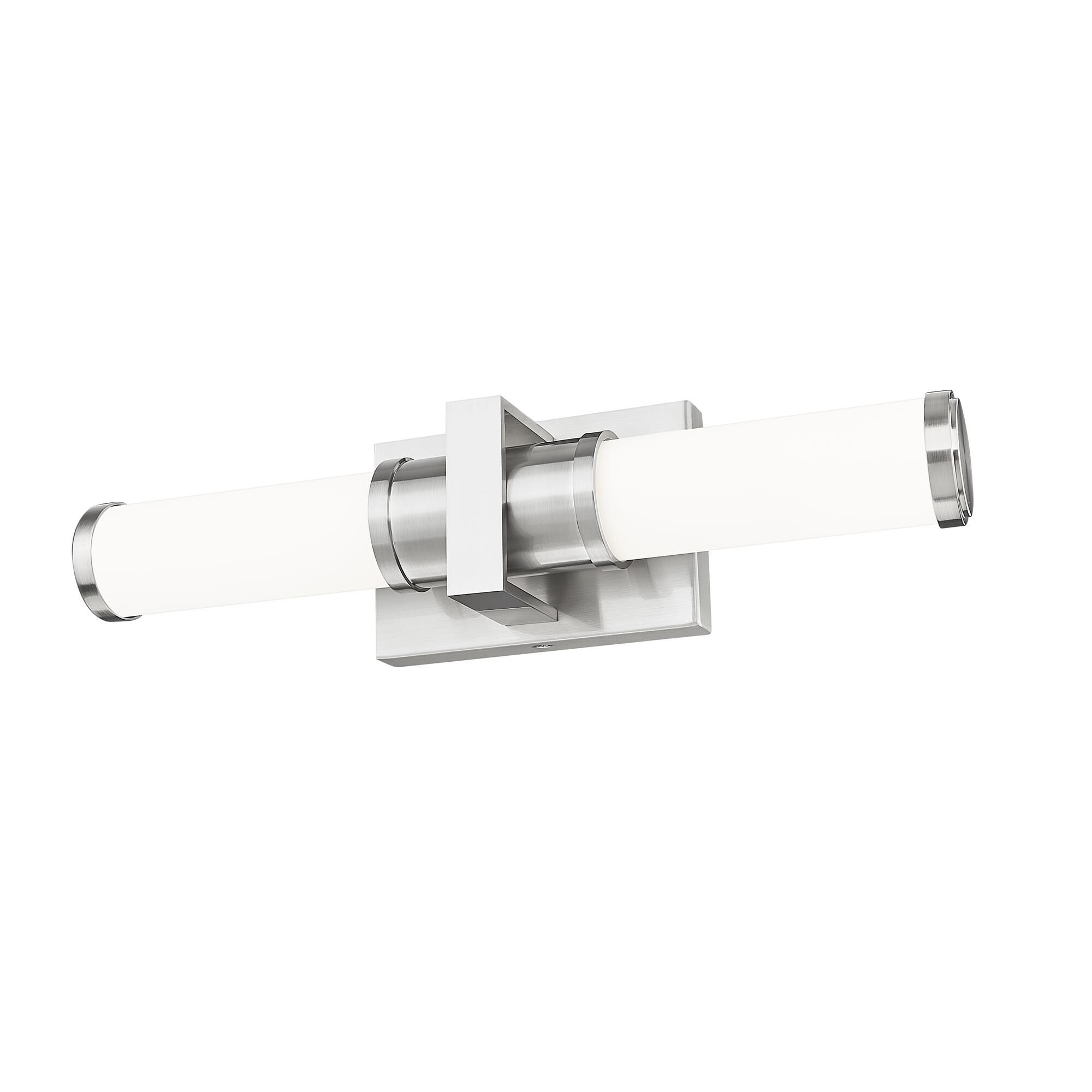 Shown in Brushed Nickel finish and Opal White glass and Opal White shade
