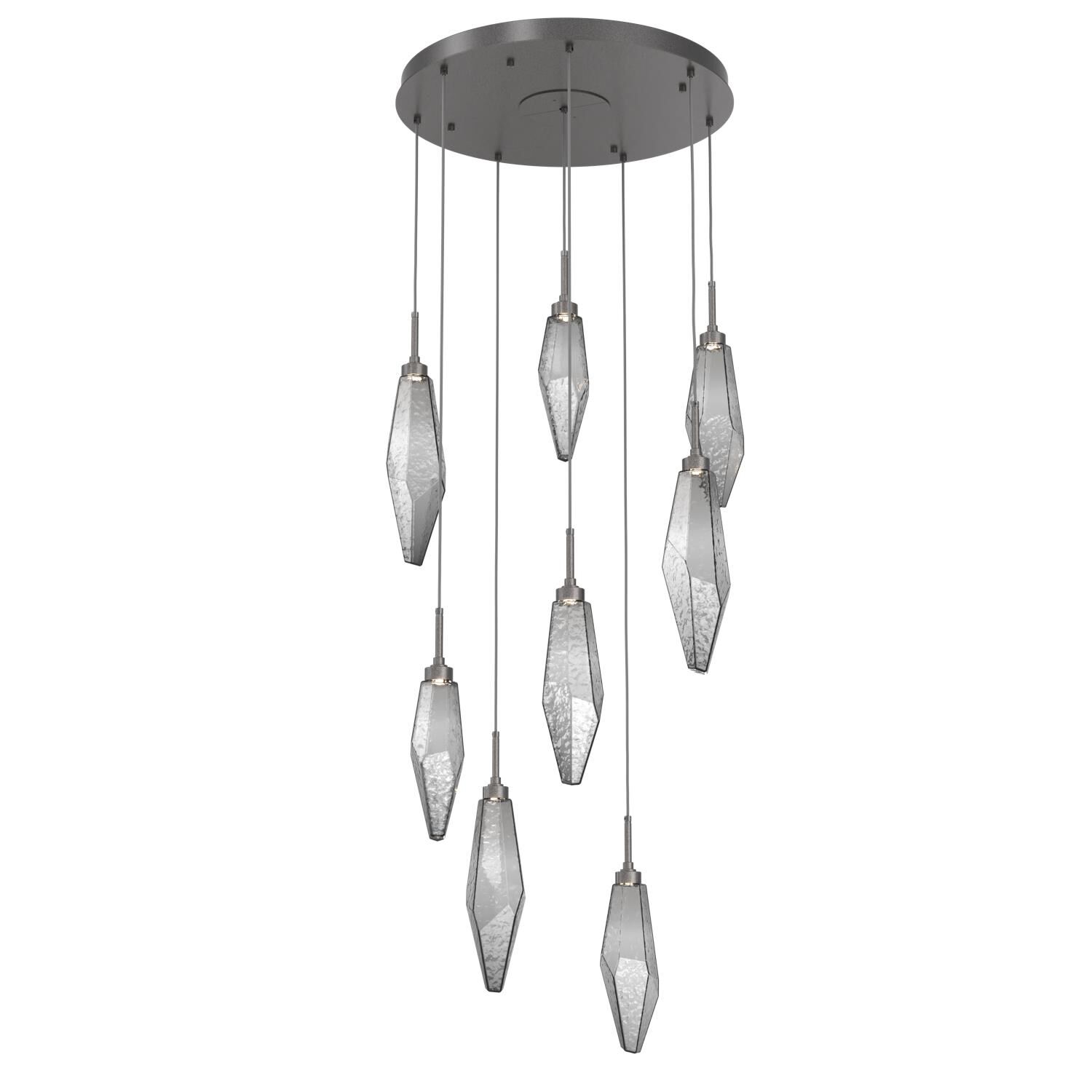 Rock Crystal Multi Light Pendant by Hammerton Studio